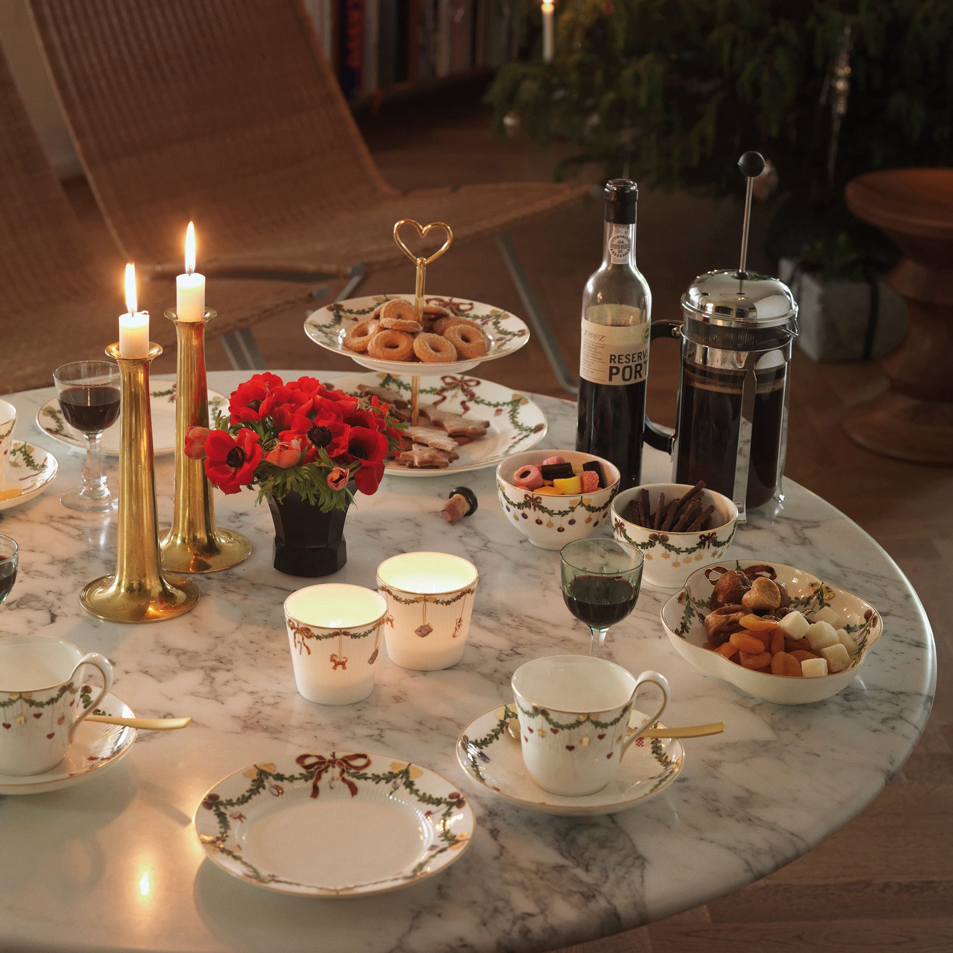 Stjerne Riflet Jul fad, 22 cm - Star Fluted Christmas Dish, 22 cm