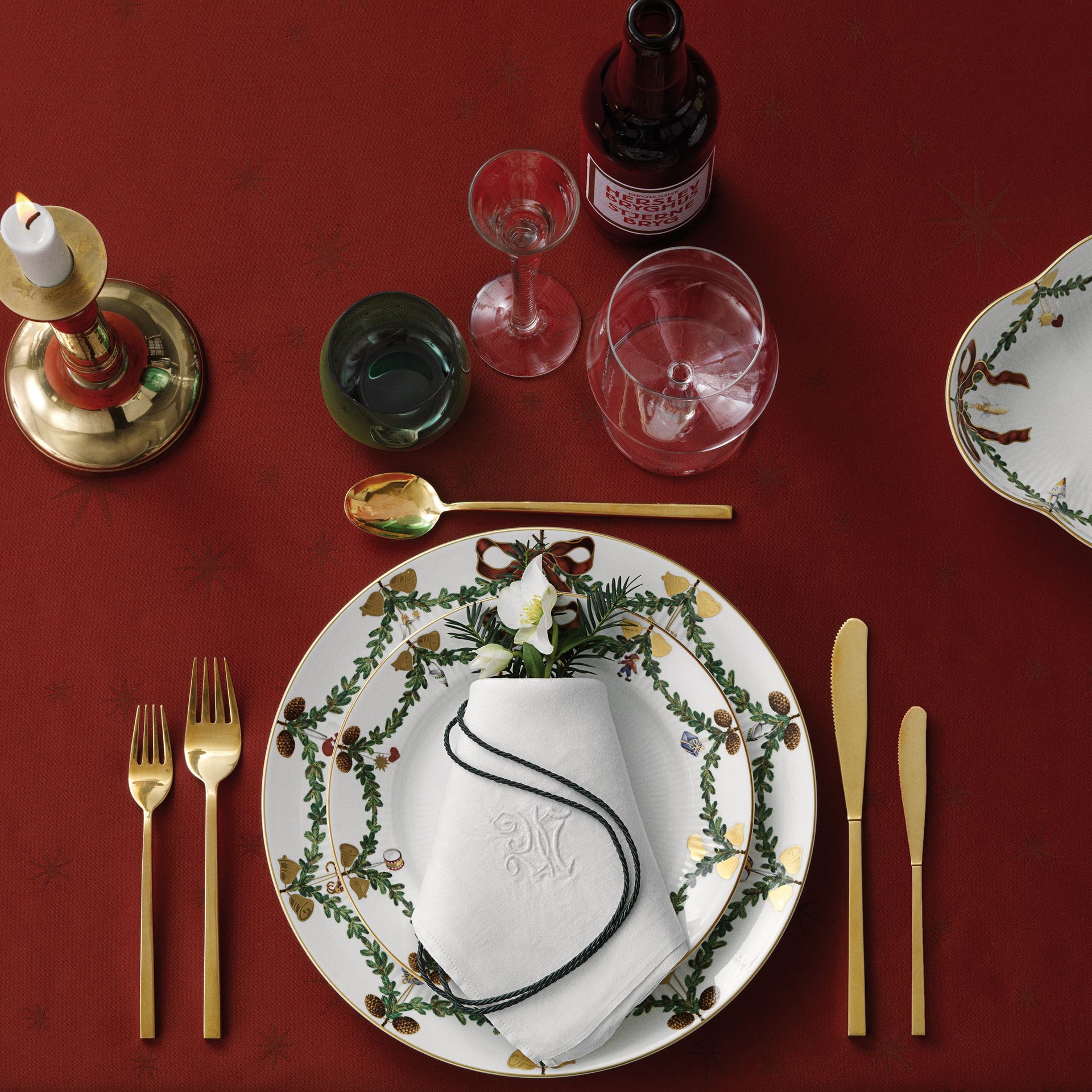Stjerne Riflet Jul fad, 22 cm - Star Fluted Christmas Dish, 22 cm