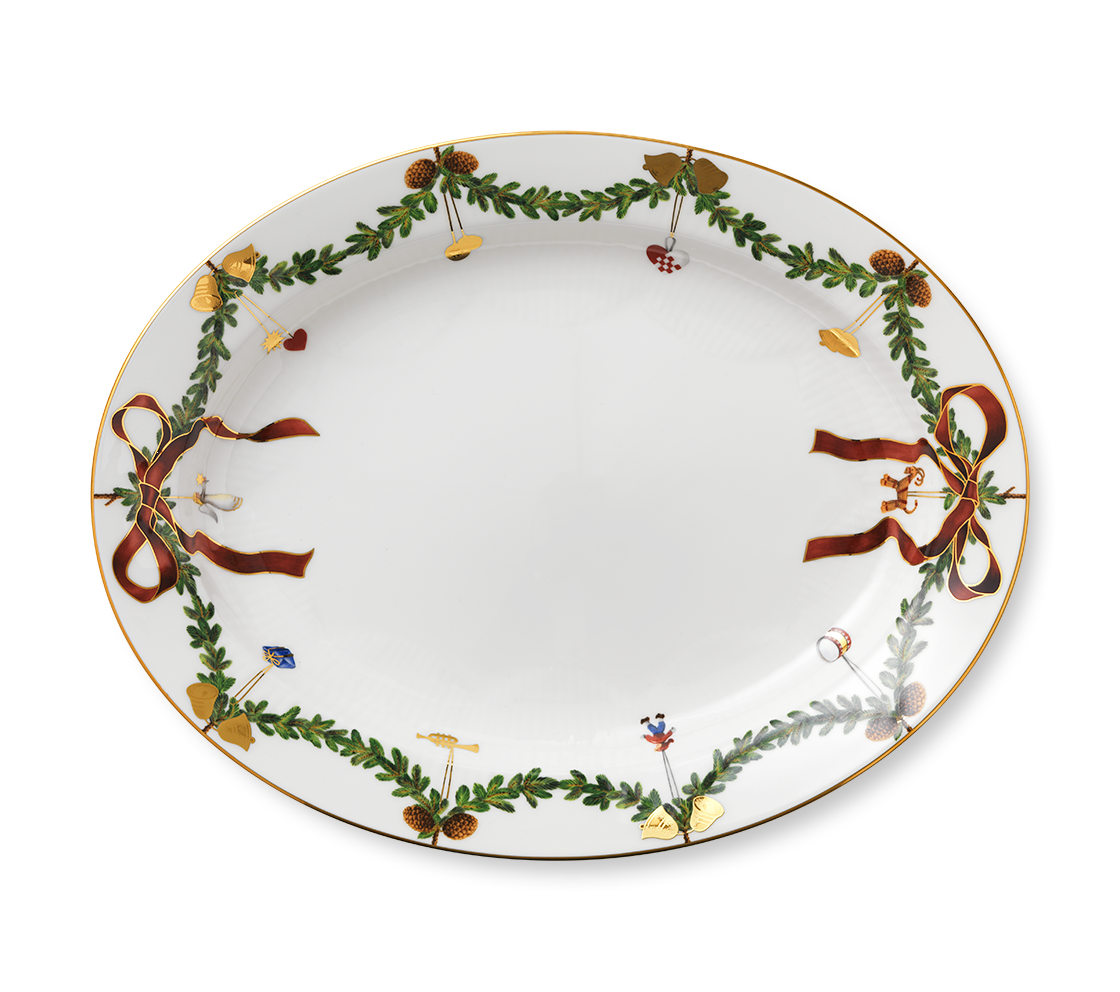Star Fluted Christmas Dish, 36.5 cm