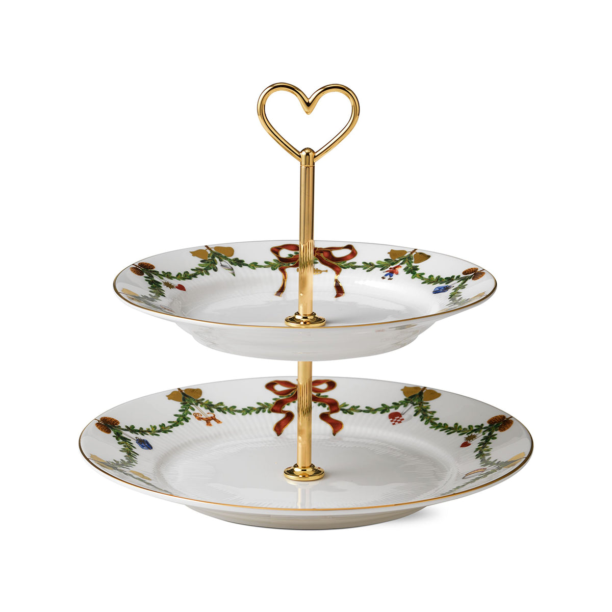 Star Fluted Christmas Étagère, 2 layers