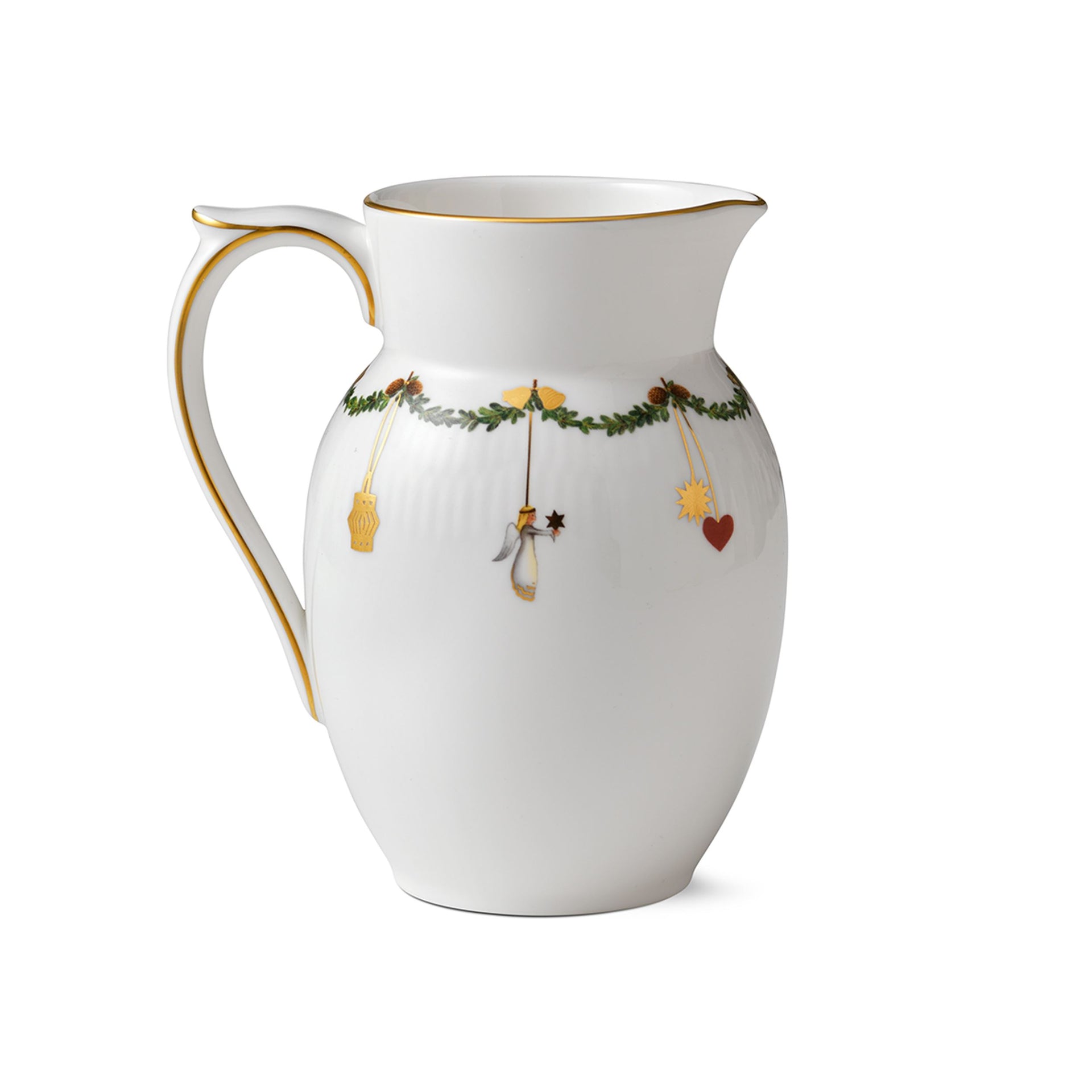 Star Fluted Christmas Jug, 90 cl