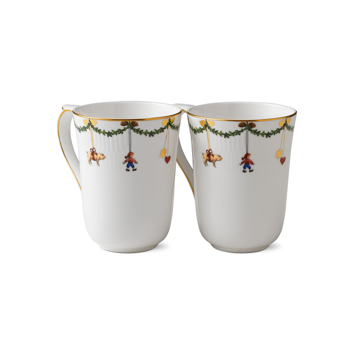 Star Fluted Christmas Cup, 36 cl, 2 pcs