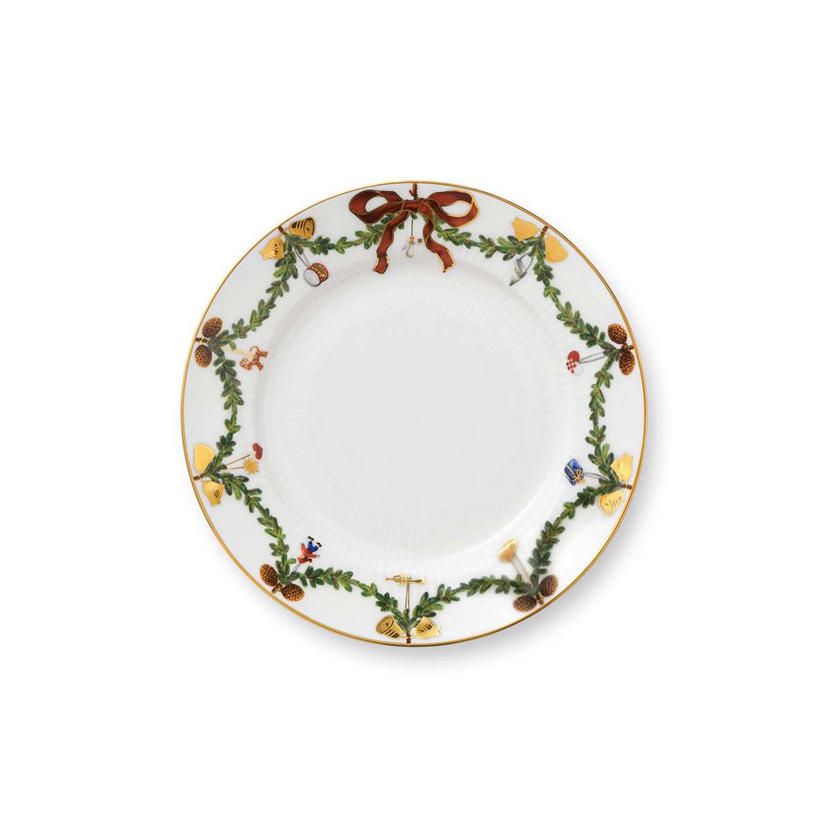 Stjerne Riflet Jul tallerken, 19 cm