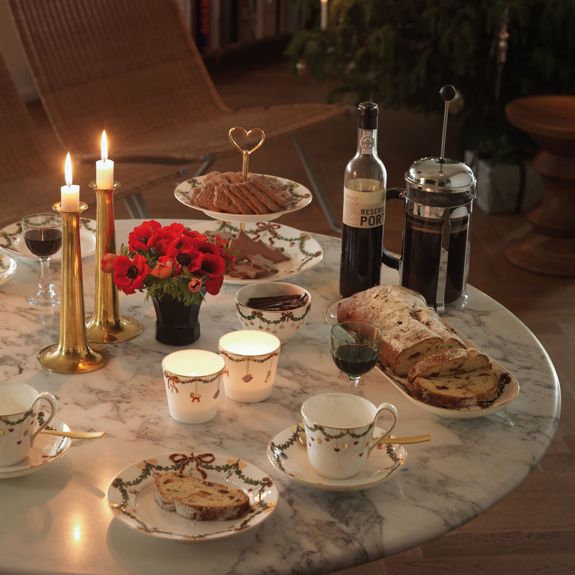 Stjerne Riflet Jul tallerken, 19 cm - Star Fluted Christmas Plate, 19 cm