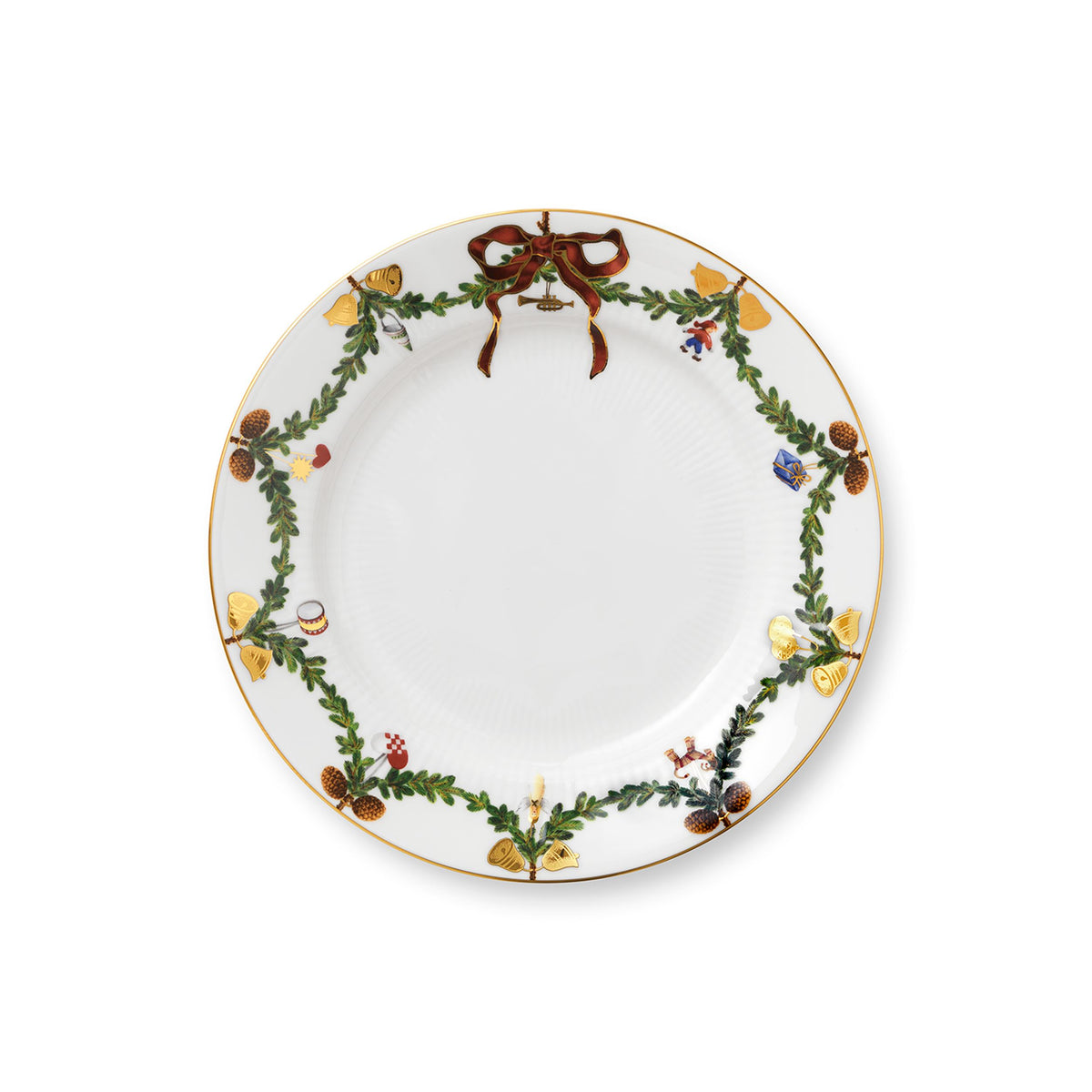 Stjerne Riflet Jul tallerken, 21 cm