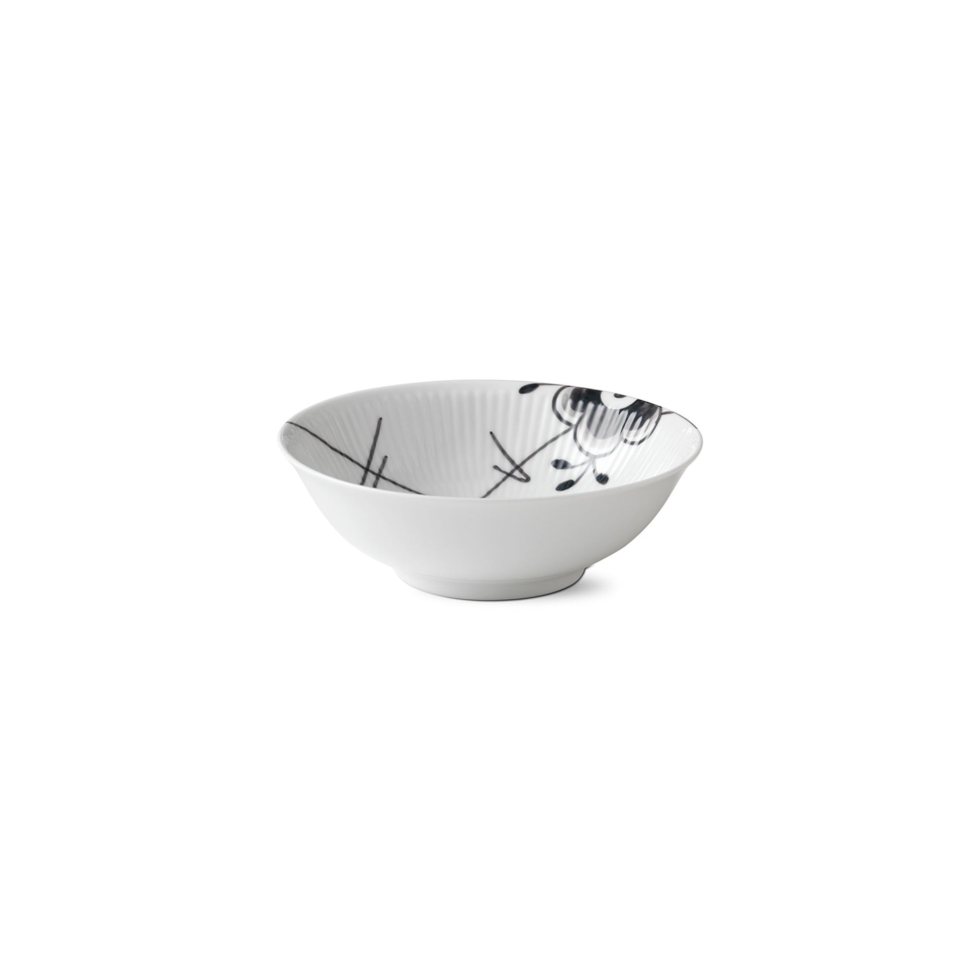 Black Fluted Mega Bowl, 35 cl
