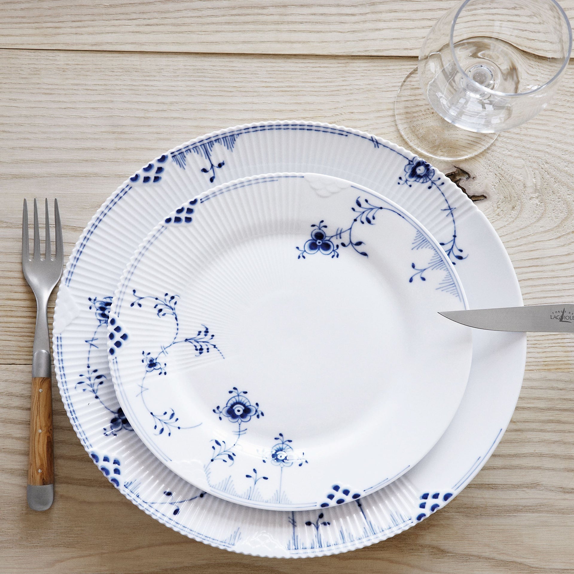 Elements Blau Teller, 22 cm - Blue Elements Plate, 22 cm