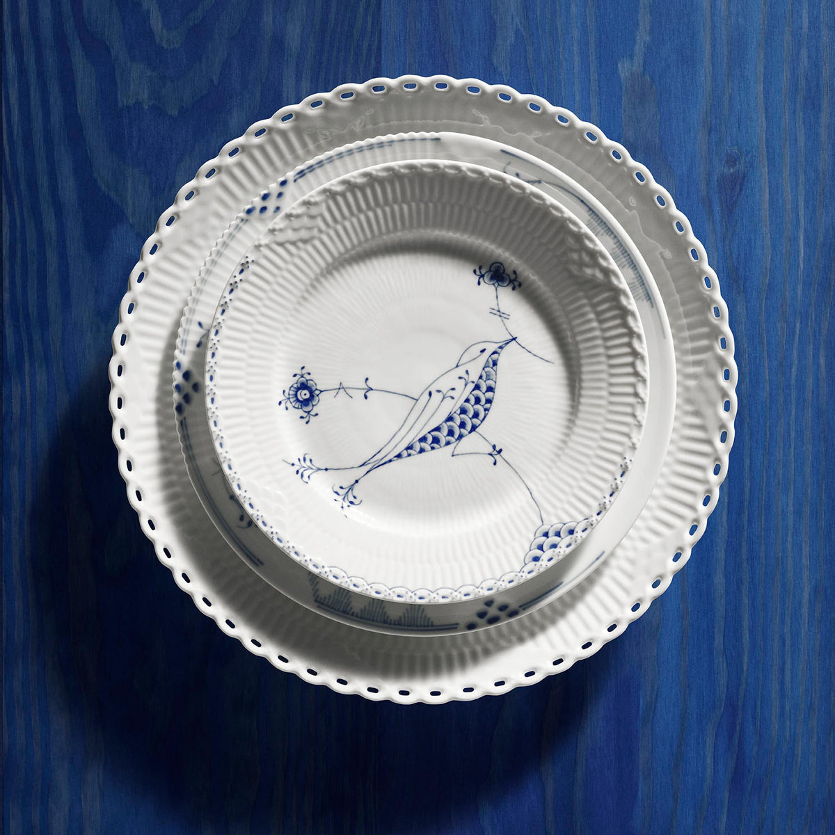 Elements Blau Teller, 22 cm - Blue Elements Plate, 22 cm