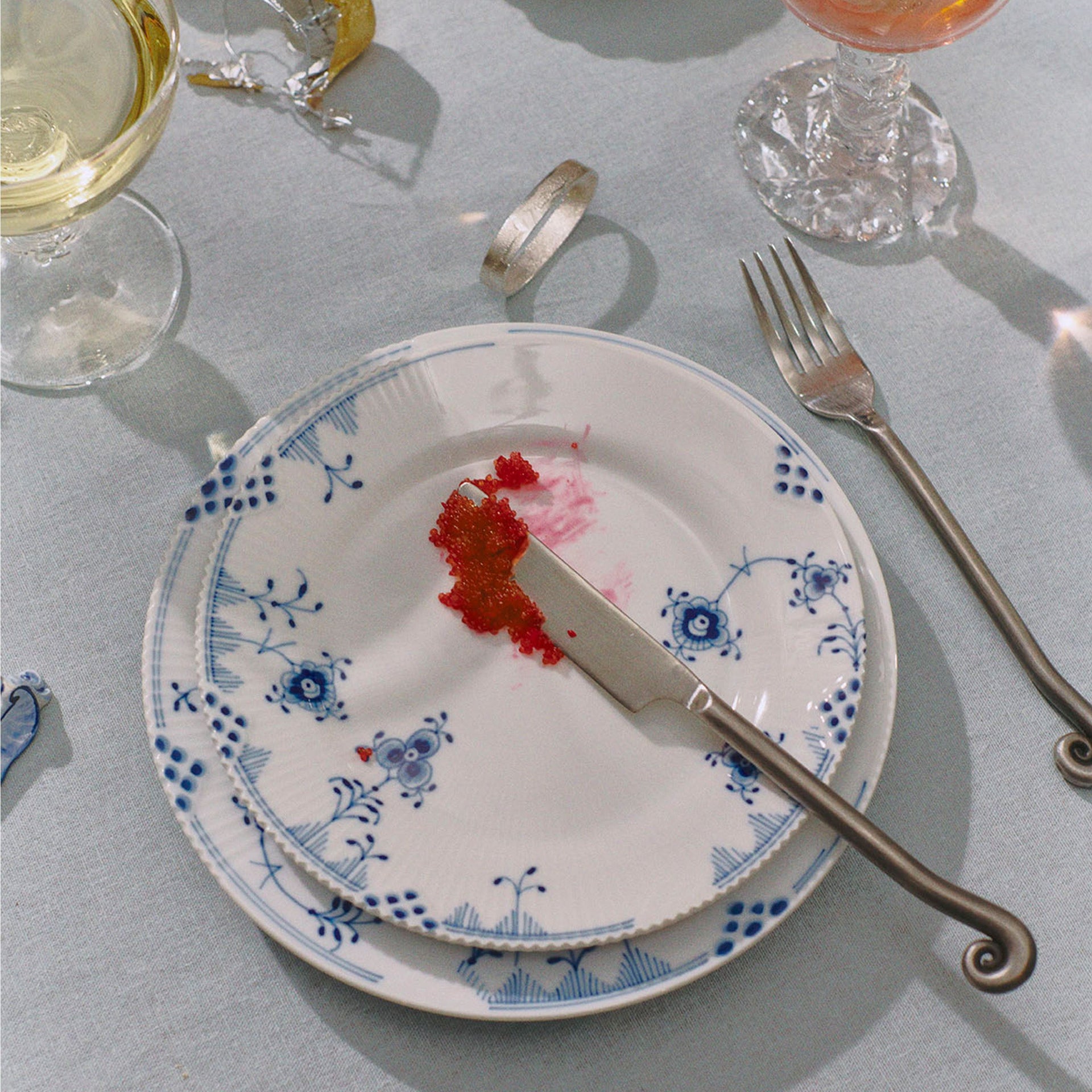 Elements Blau Teller, 22 cm - Blue Elements Plate, 22 cm