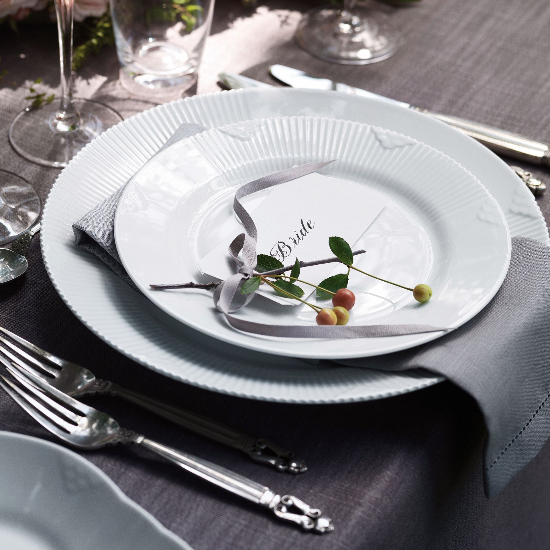 Elements Weiss Teller, 22 cm - White Elements Plate, 22 cm