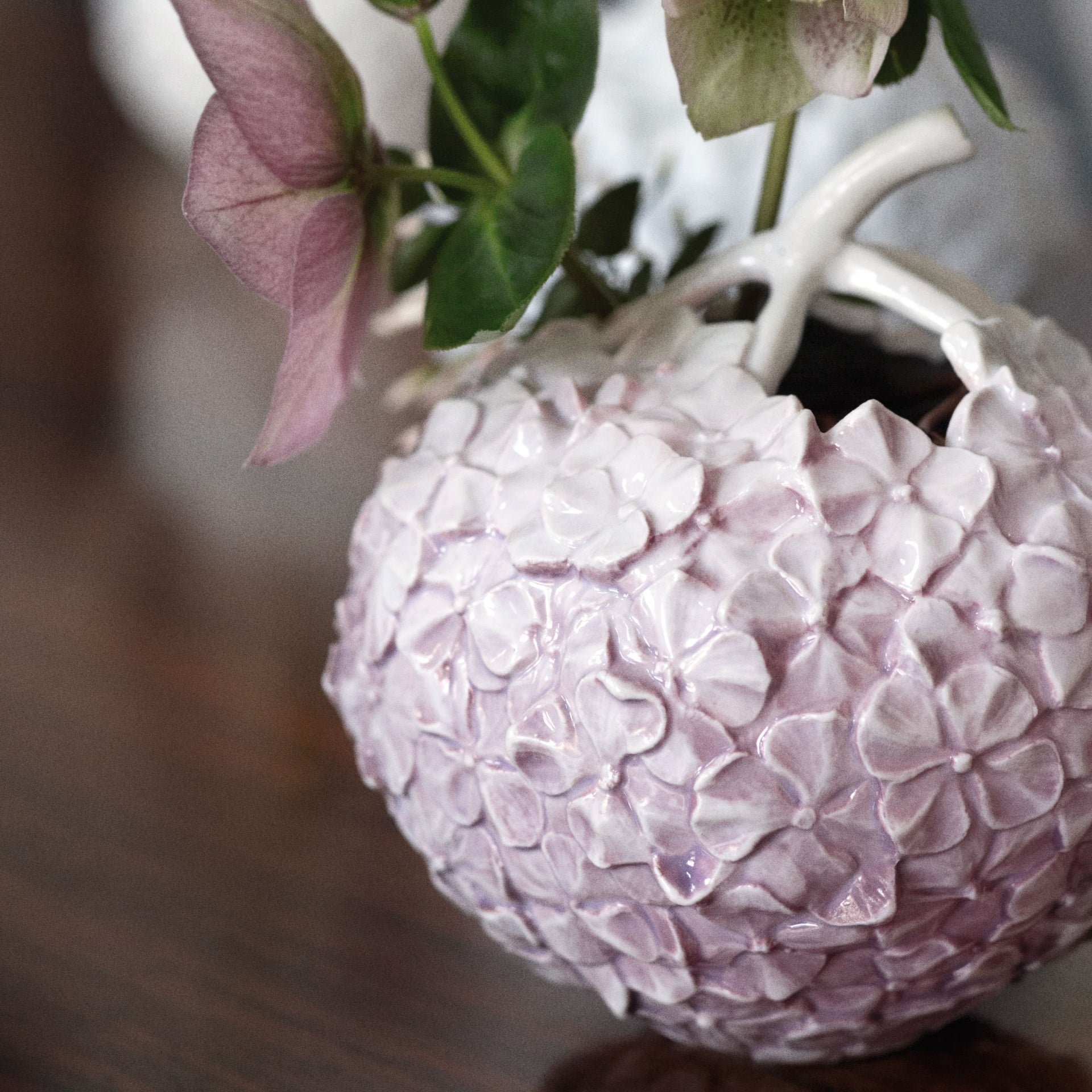 The Art Of Giving Flowers Vase, Hydrangea, Purple, 10 cm