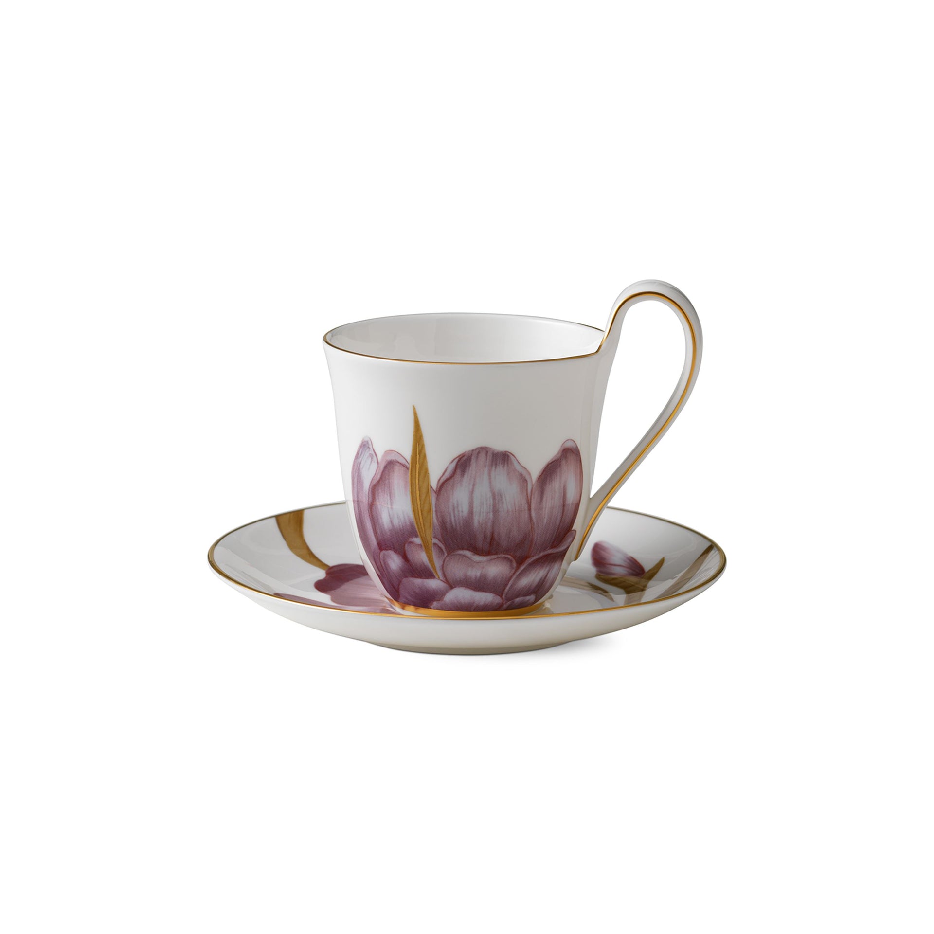 Flora High Handle Cup and Saucer, Iris, 27 cl