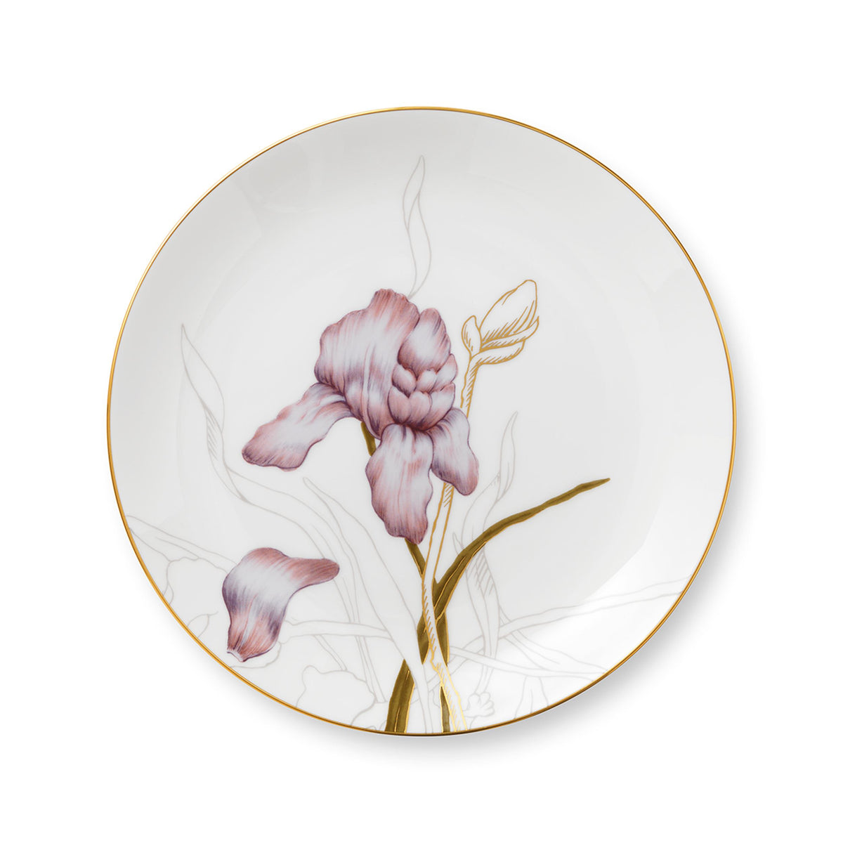 Flora Plate, Iris, 22 cm