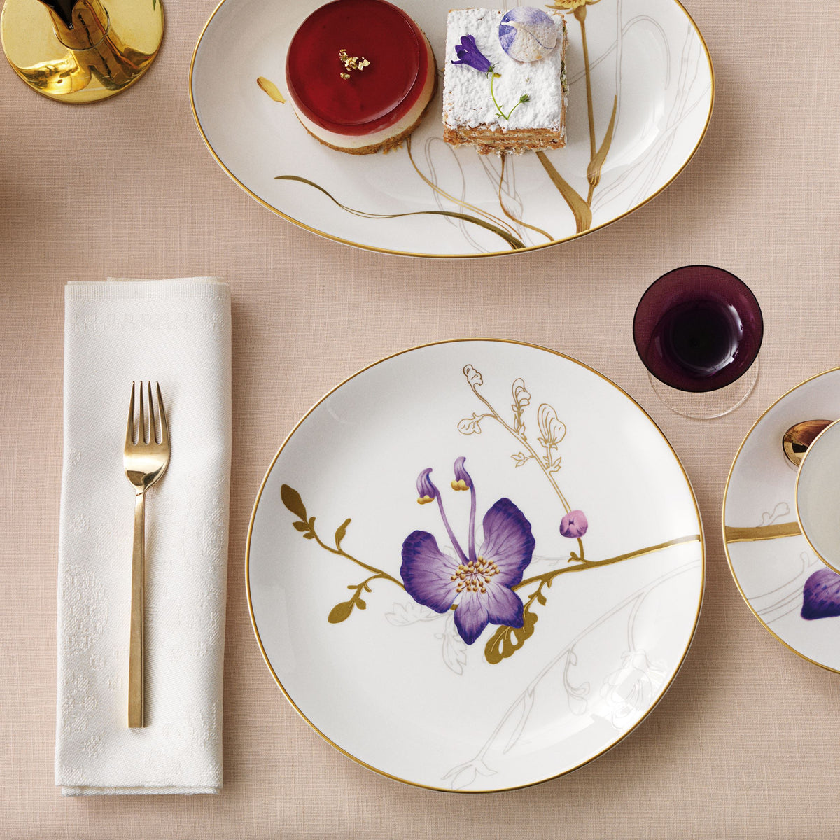 Flora tallerken, Stedmoderblomst, 22 cm - Flora Plate, Pansy, 22 cm