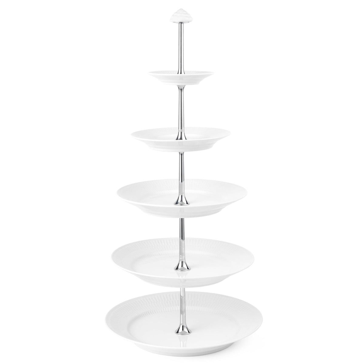 White Fluted Étagère, 5 layers