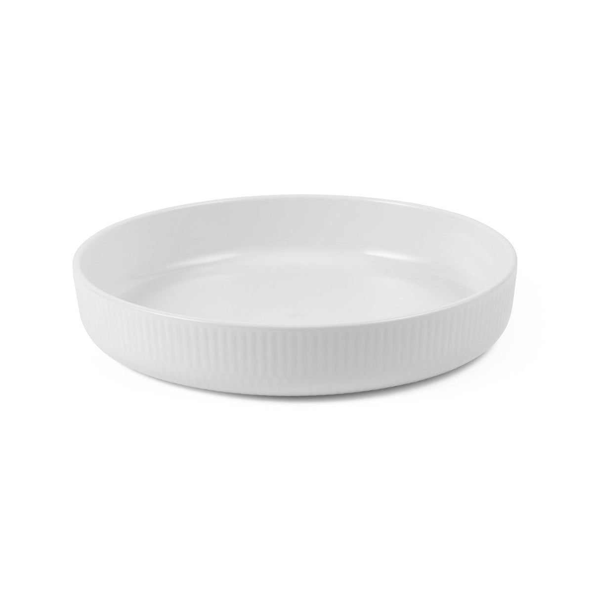 White Fluted Ovenware, 27 cm