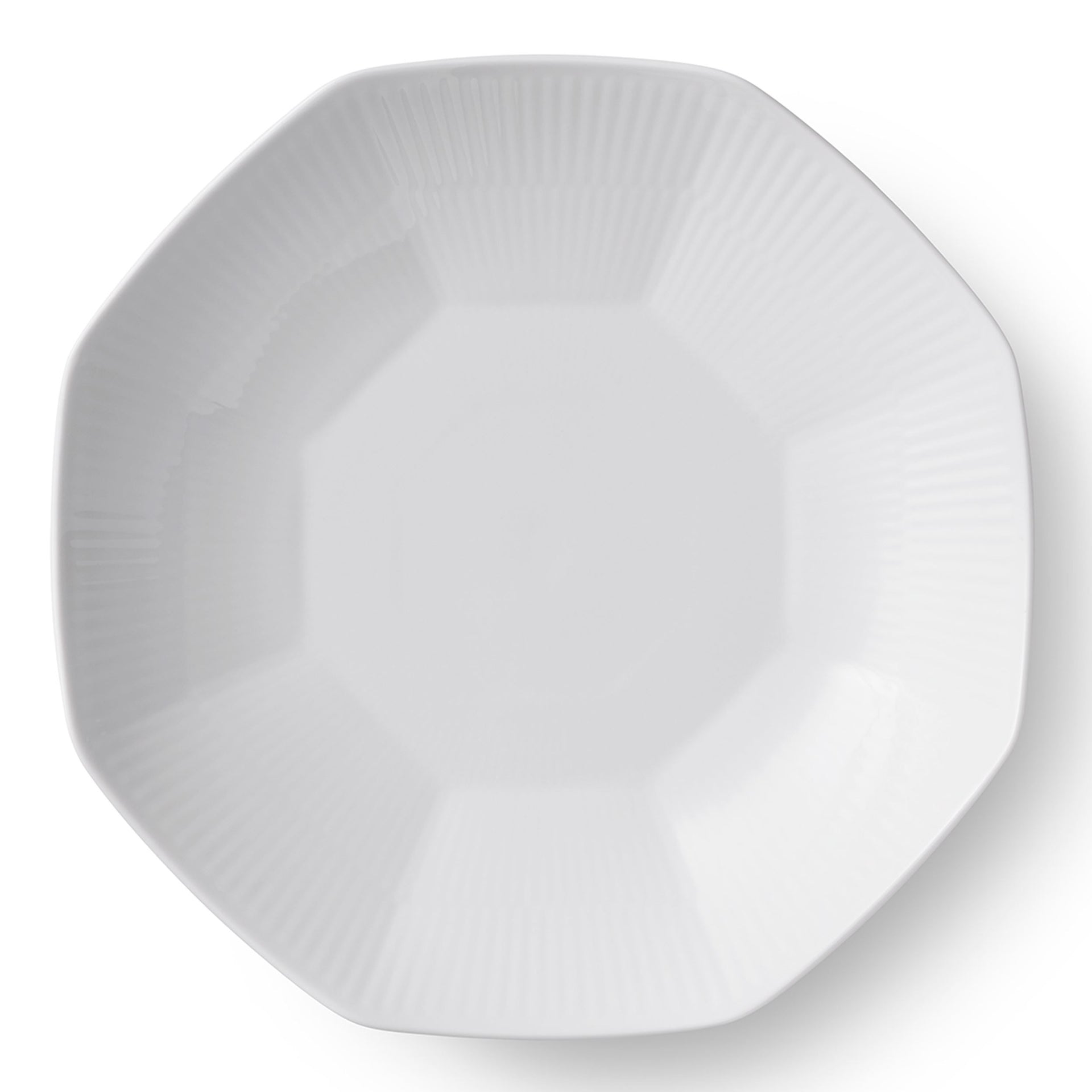 White Fluted Arch Bowl, 25 cm