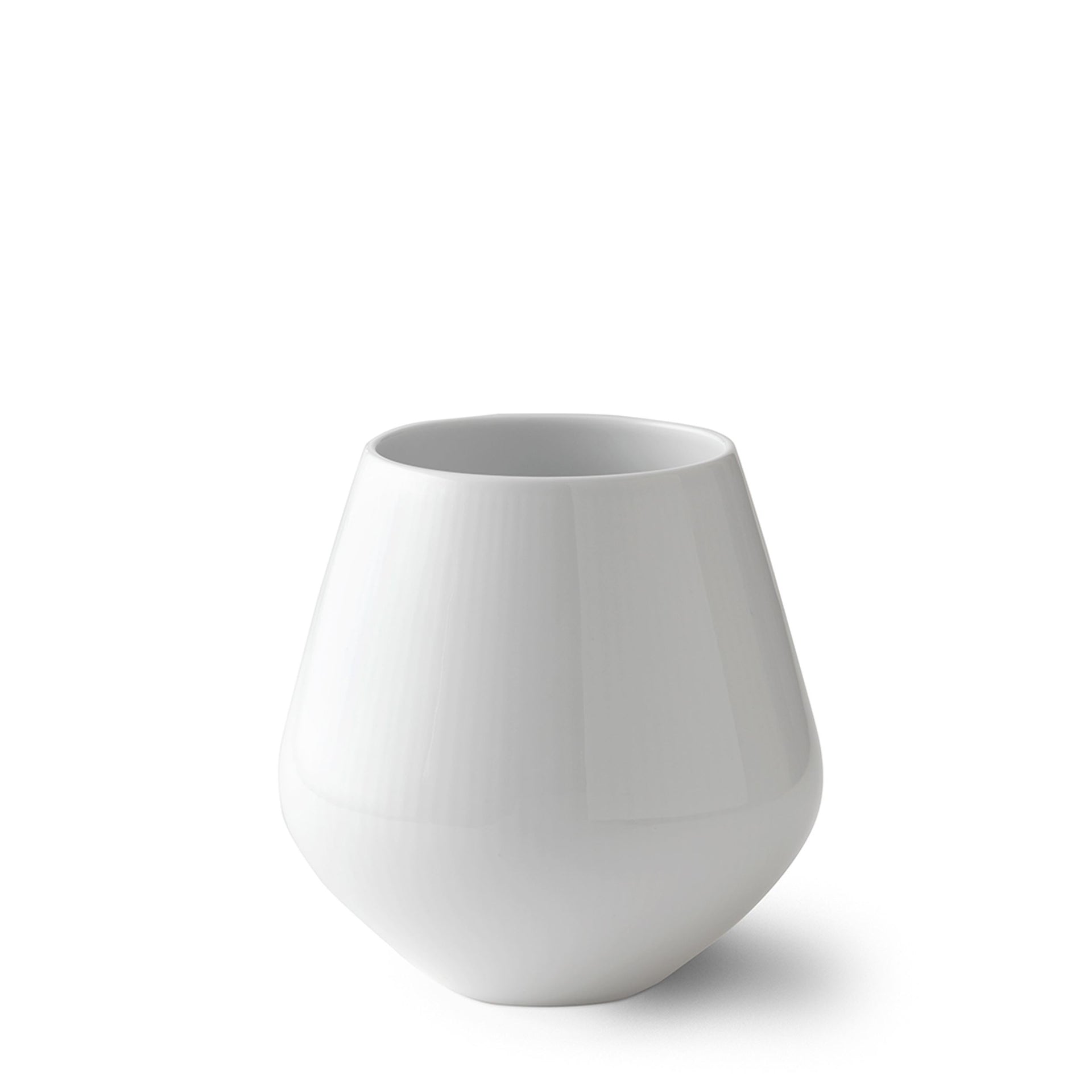 White Fluted Vase, 15 cm