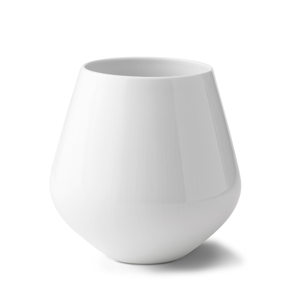 White Fluted Vase, 20.5 cm