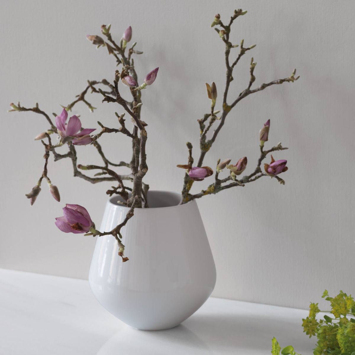 White Fluted Vase, 20.5 cm