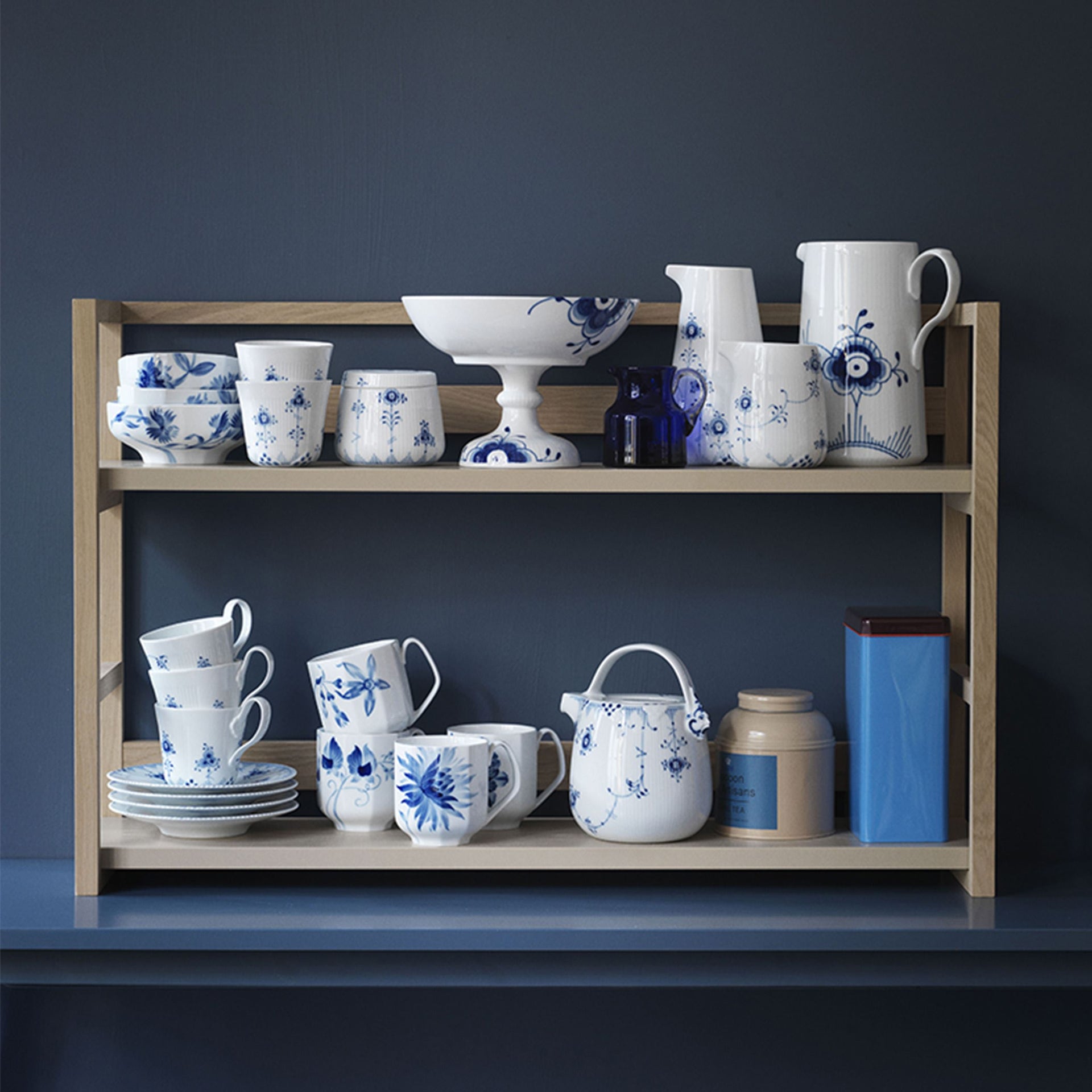 Blue Fluted Mega Jug, 1.5 l
