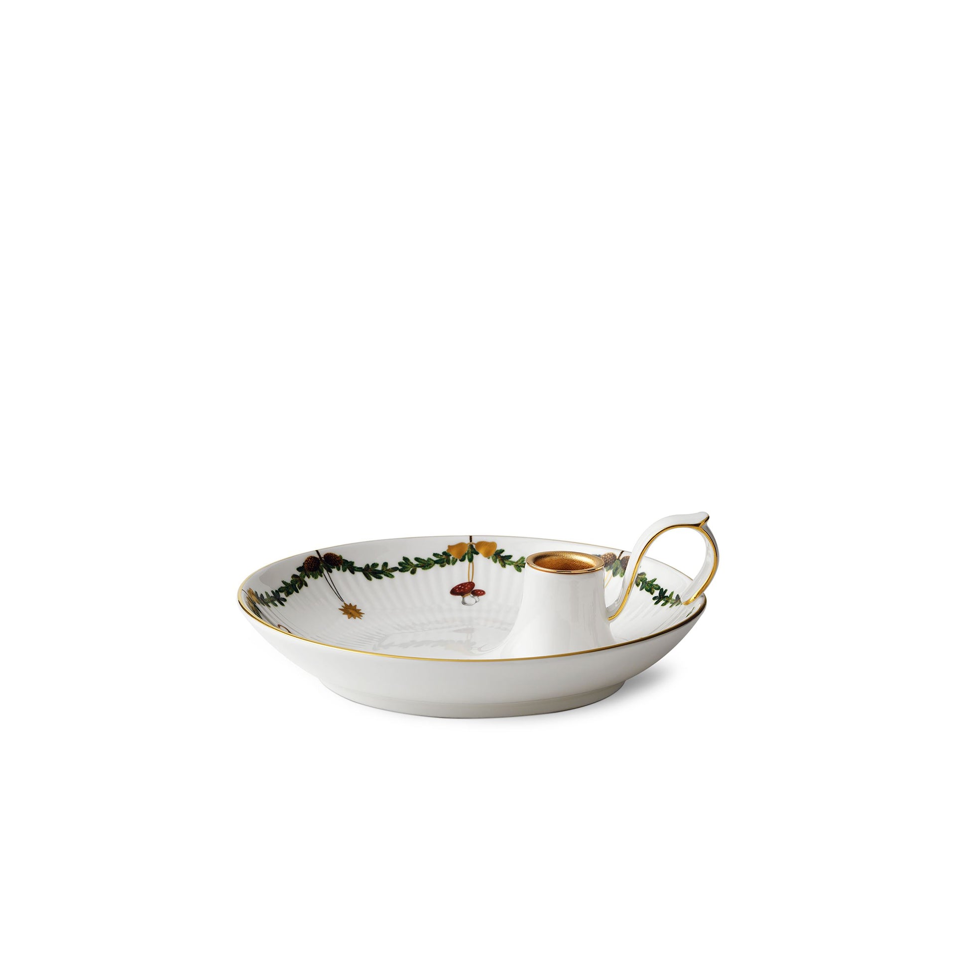 Star Fluted Christmas Candleholder, 17.5 cm