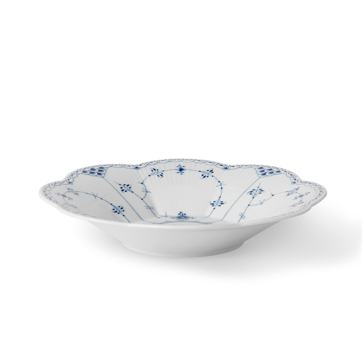 Musselmalet Halvblonde kantet skål, 25 cm