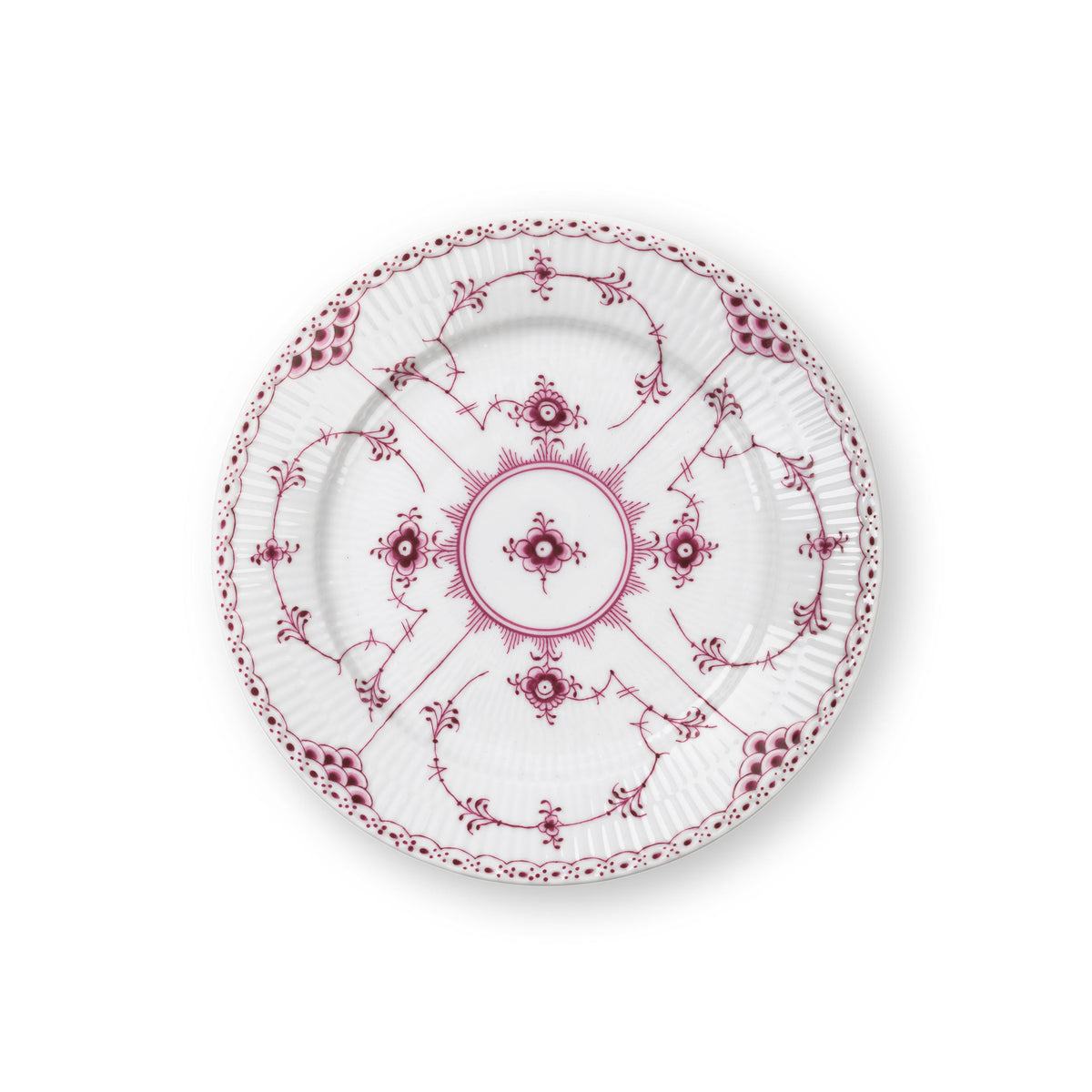 Purpur Fluted Half Lace Plate, 19 cm
