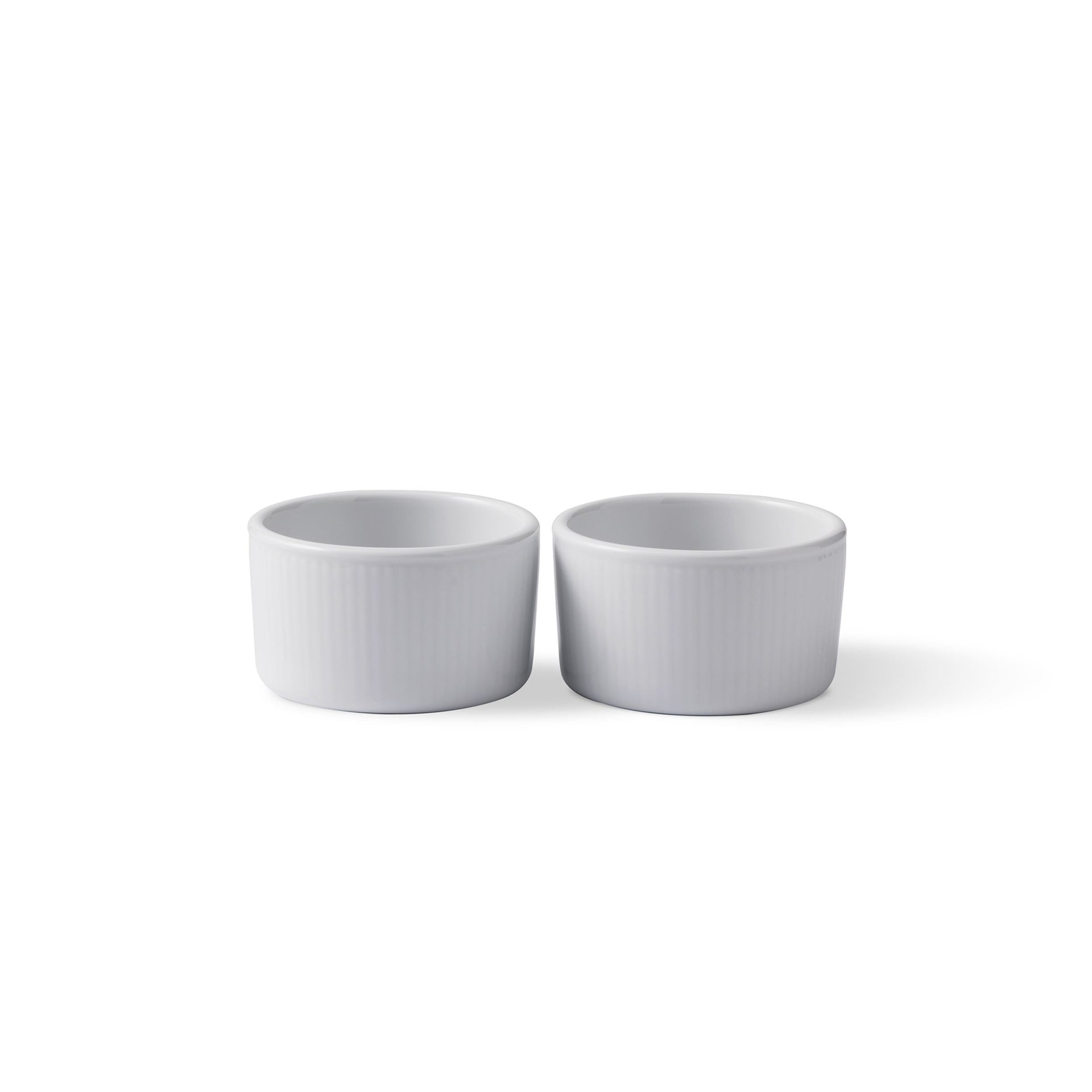Blå Mega Riflet souffléskål, 9 cm, 2 stk. - Blue Fluted Mega Soufflé Bowl, 9 cm, 2 pcs