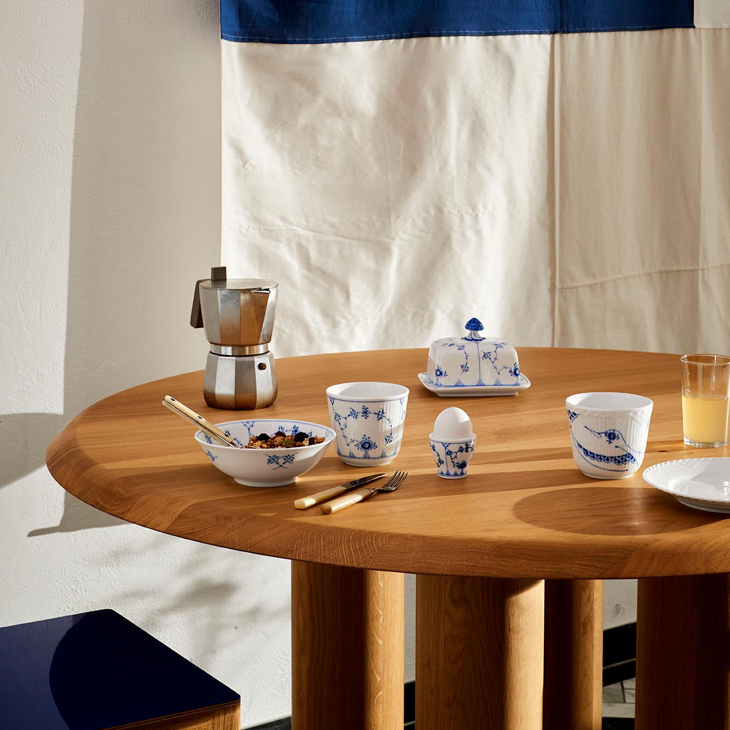 ロイヤルコペンハーゲン バターポット Blue Fluted Plain Butter Dish, 42 cl | Royal Copenhagen