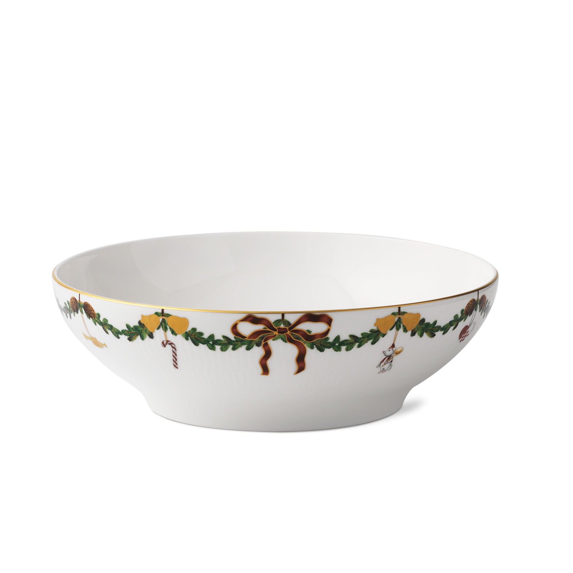 Stjerne Riflet Jul skål, 220 cl - Star Fluted Christmas Bowl, 220 cl