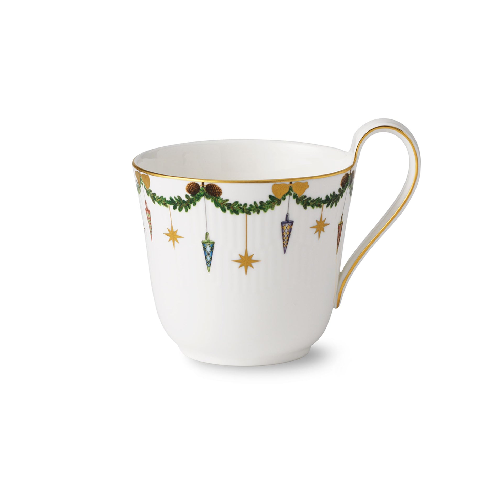 Star Fluted Christmas High Handle Cup, 33 cl