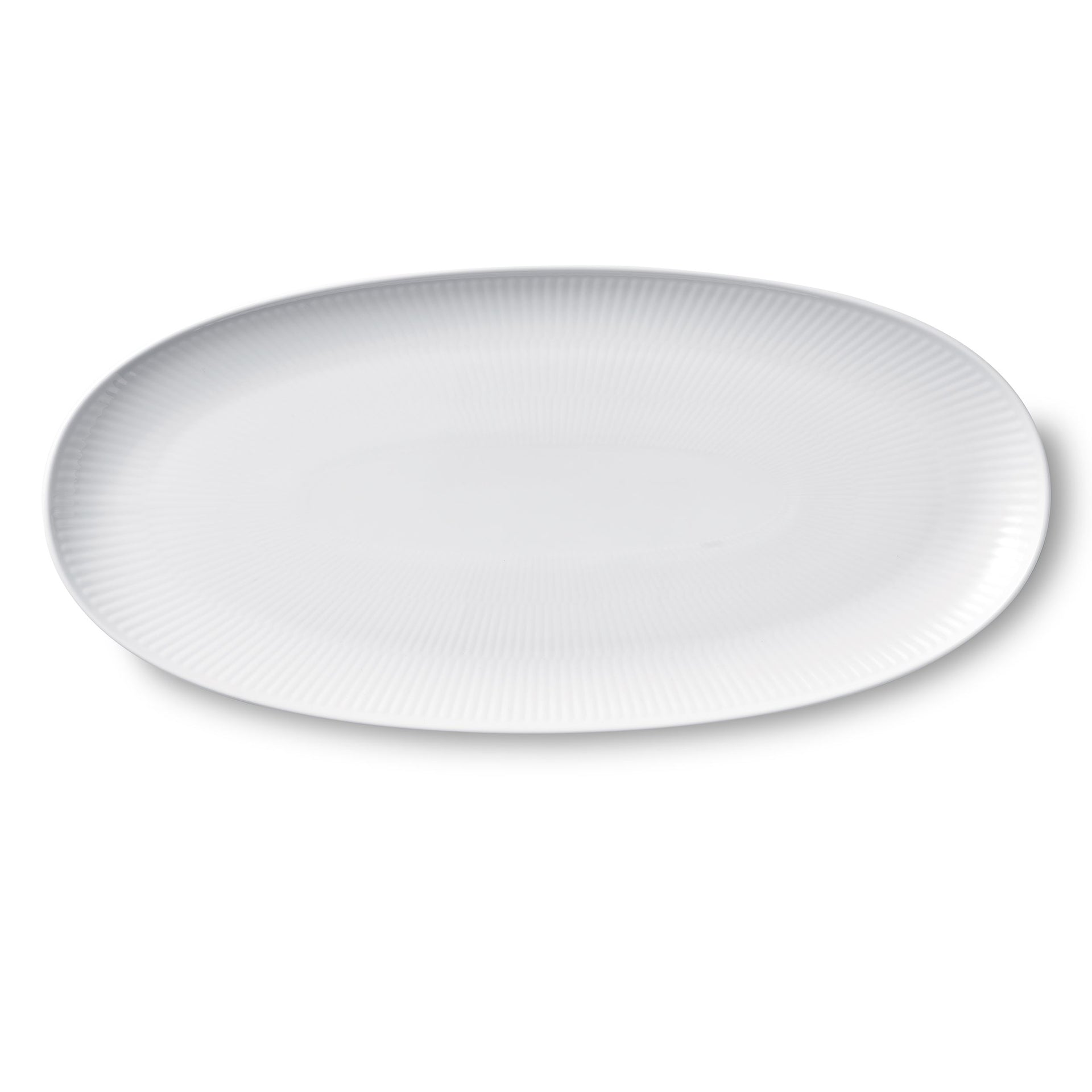 White Fluted Dish, 37 cm
