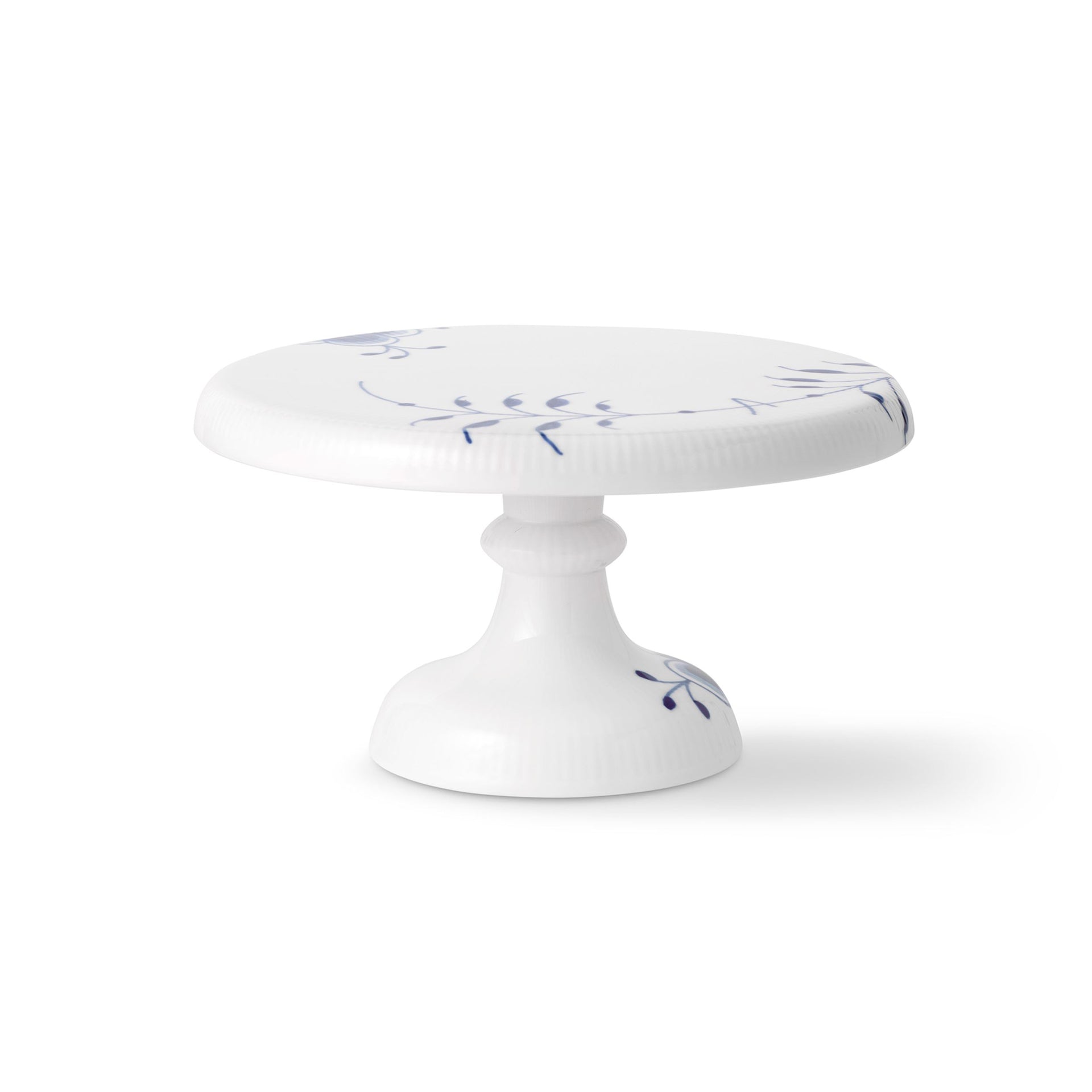 Blue Fluted Mega Dish on Stand, 23 cm