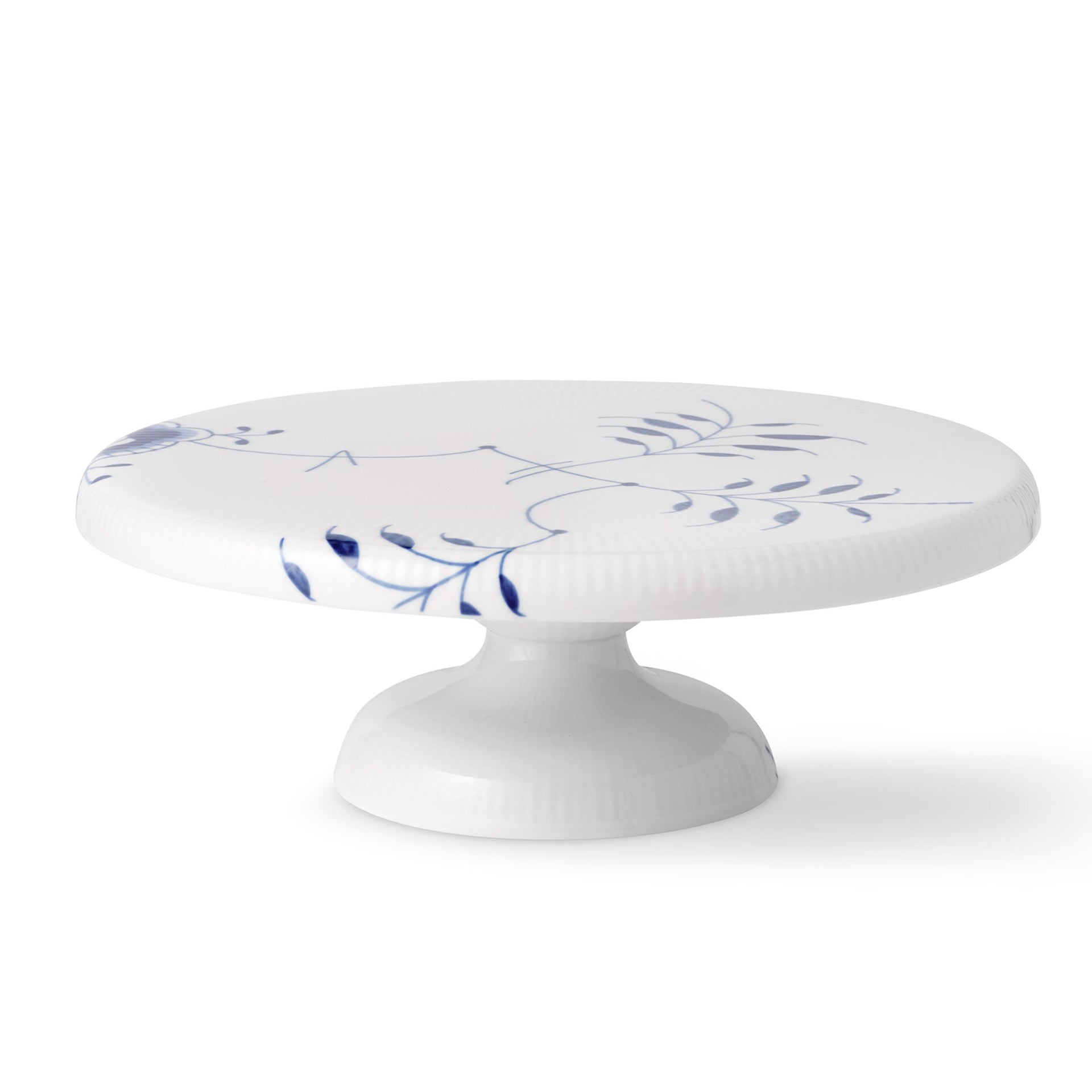 Blue Fluted Mega Dish on Stand, 29.5 cm