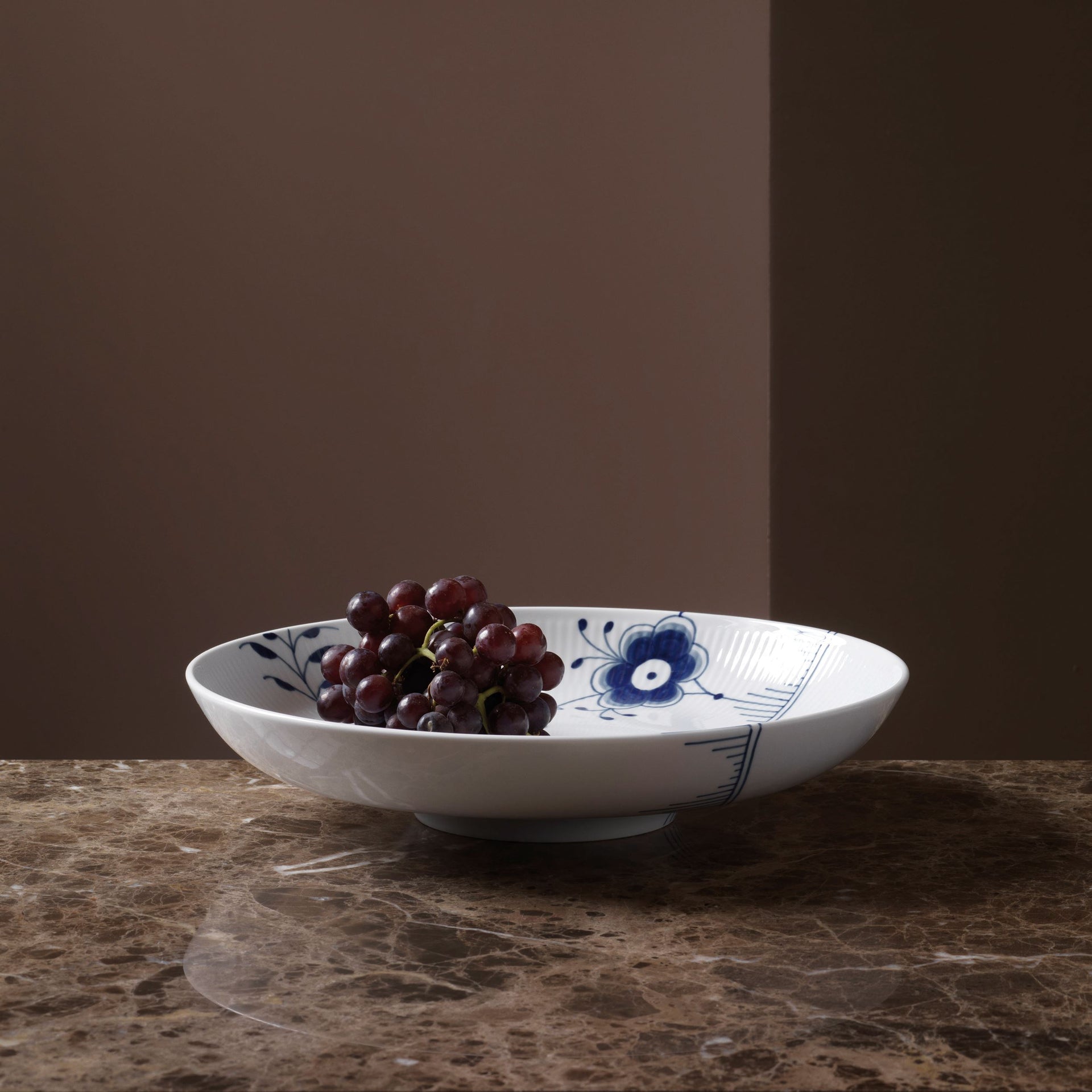 Blue Fluted Mega Bowl, 34 cm