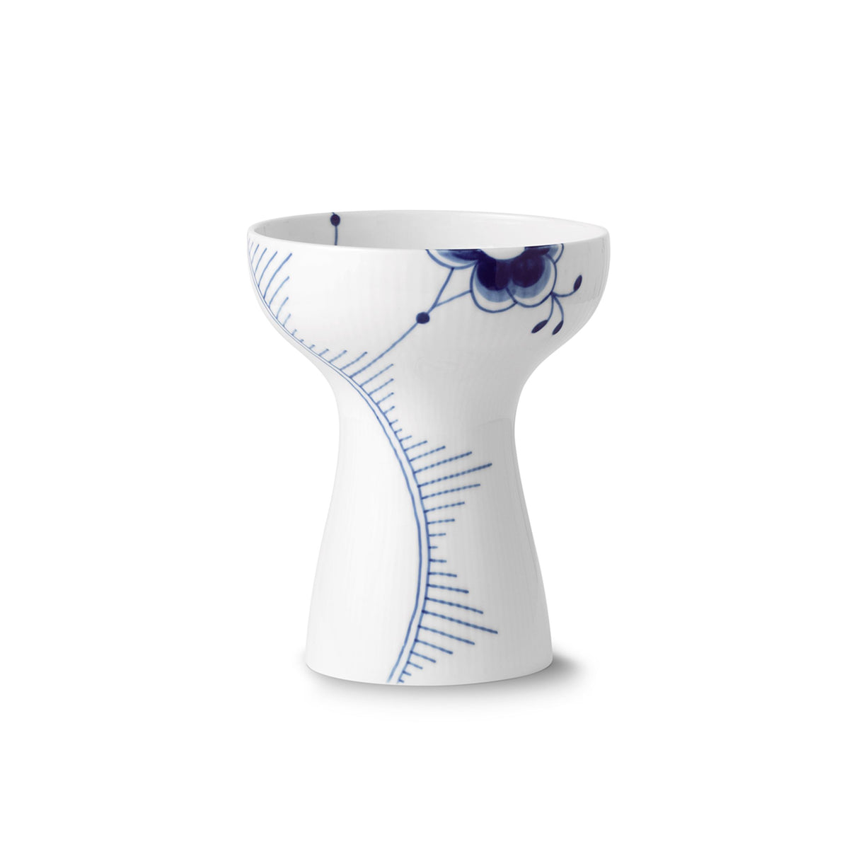 Blue Fluted Mega Vase, 19 cm