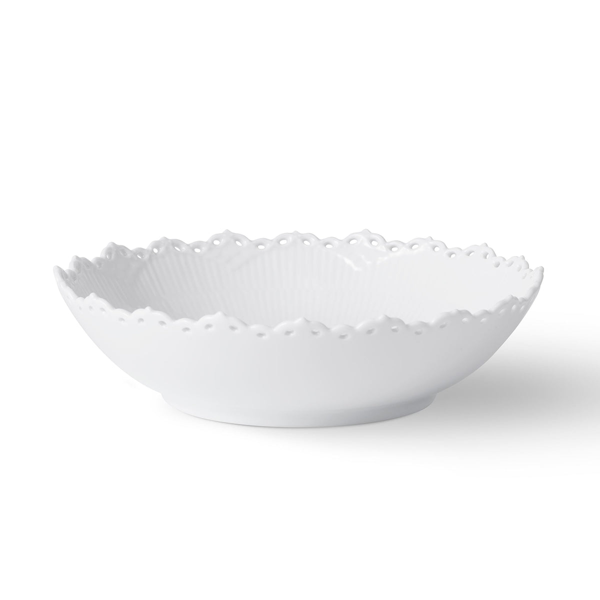 White Fluted Full Lace Bowl, 140 cl