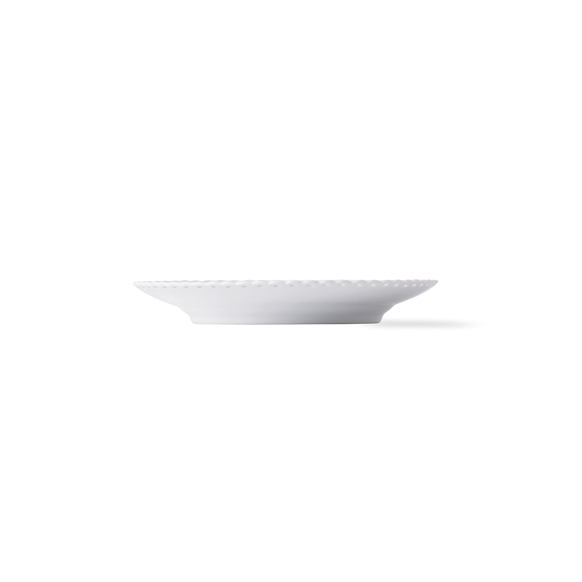 White Fluted Full Lace Plate, 17 cm