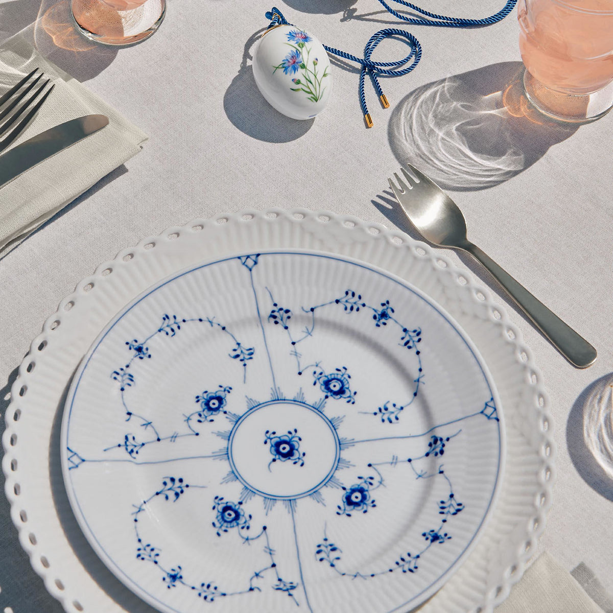 White Fluted Full Lace Plate, 27 cm - White Fluted Full Lace Plate, 19 cm