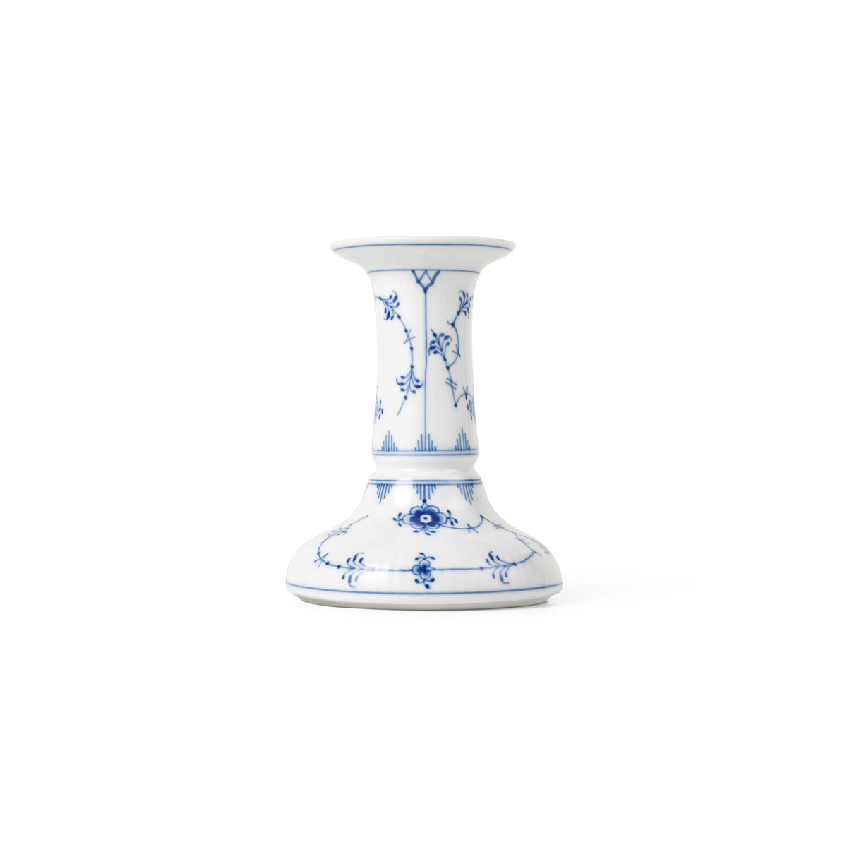 Blue Fluted Plain Candleholder, 11.5 cm