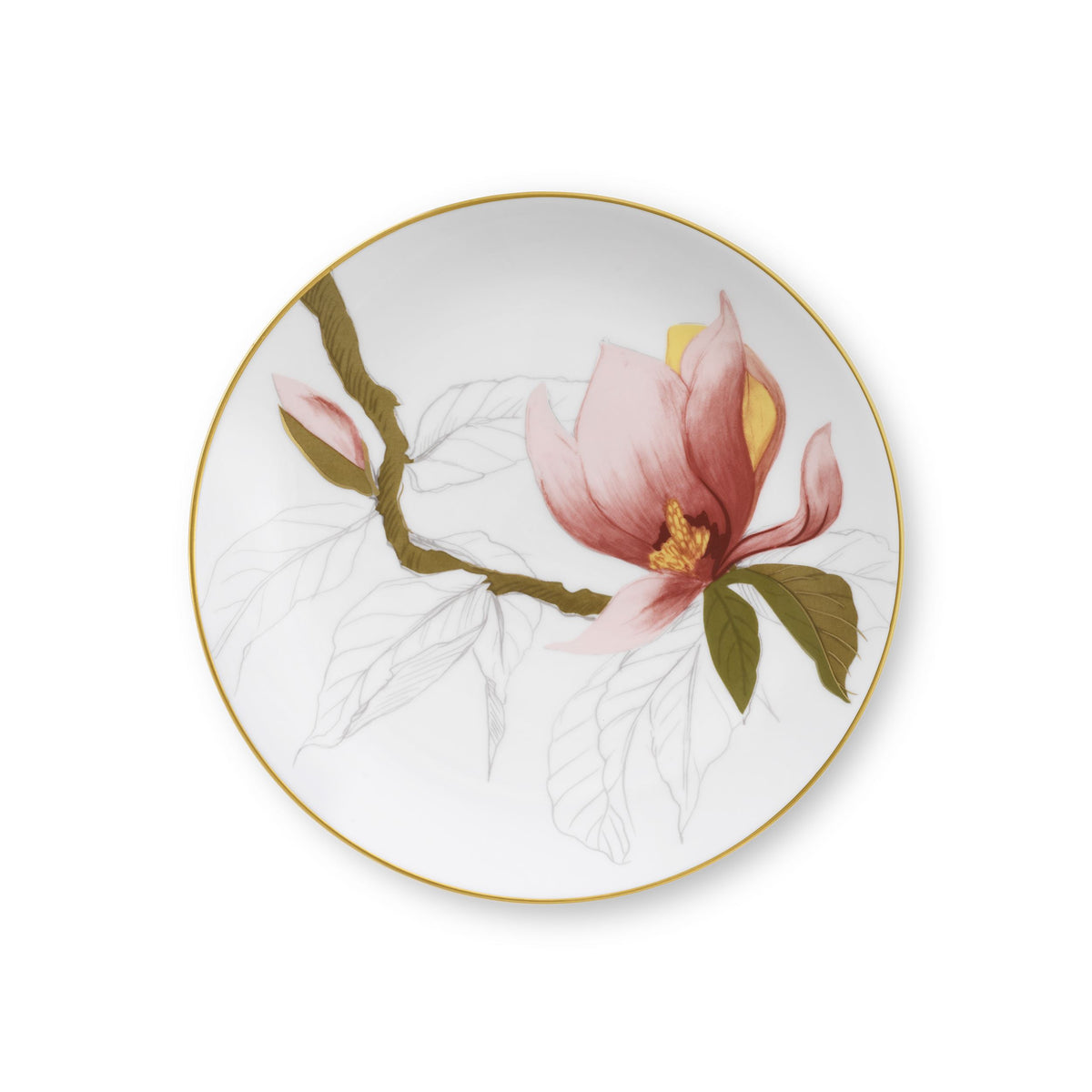 Flora Plate, Magnolia, 19 cm