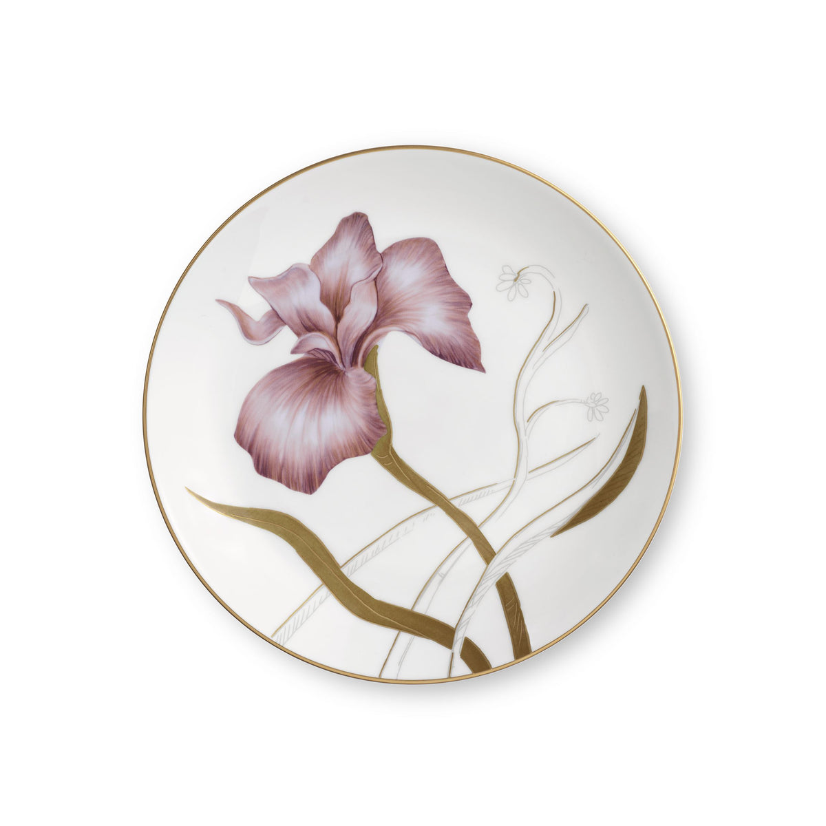 Flora Plate, Iris, 19 cm