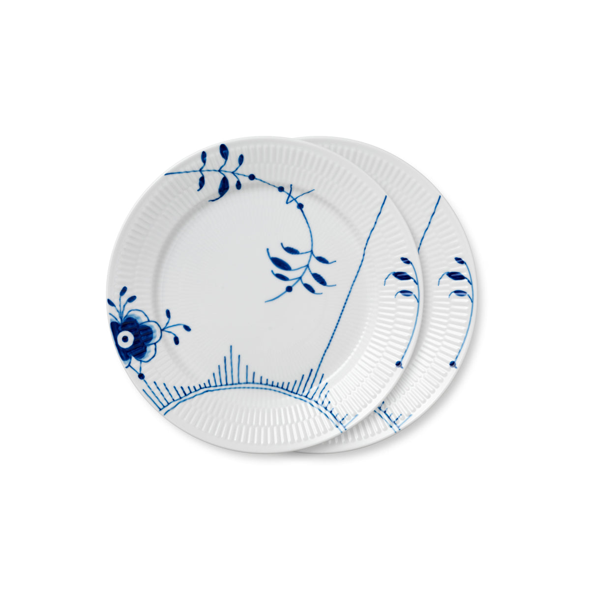 Blue Fluted Mega Plate, Decoration 2, 27 cm, 2 pcs
