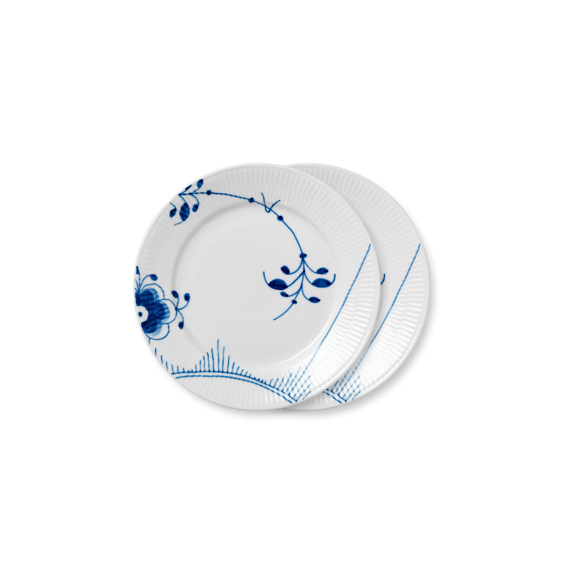 Blue Fluted Mega Plate, Decoration 2, 22 cm, 2 pcs