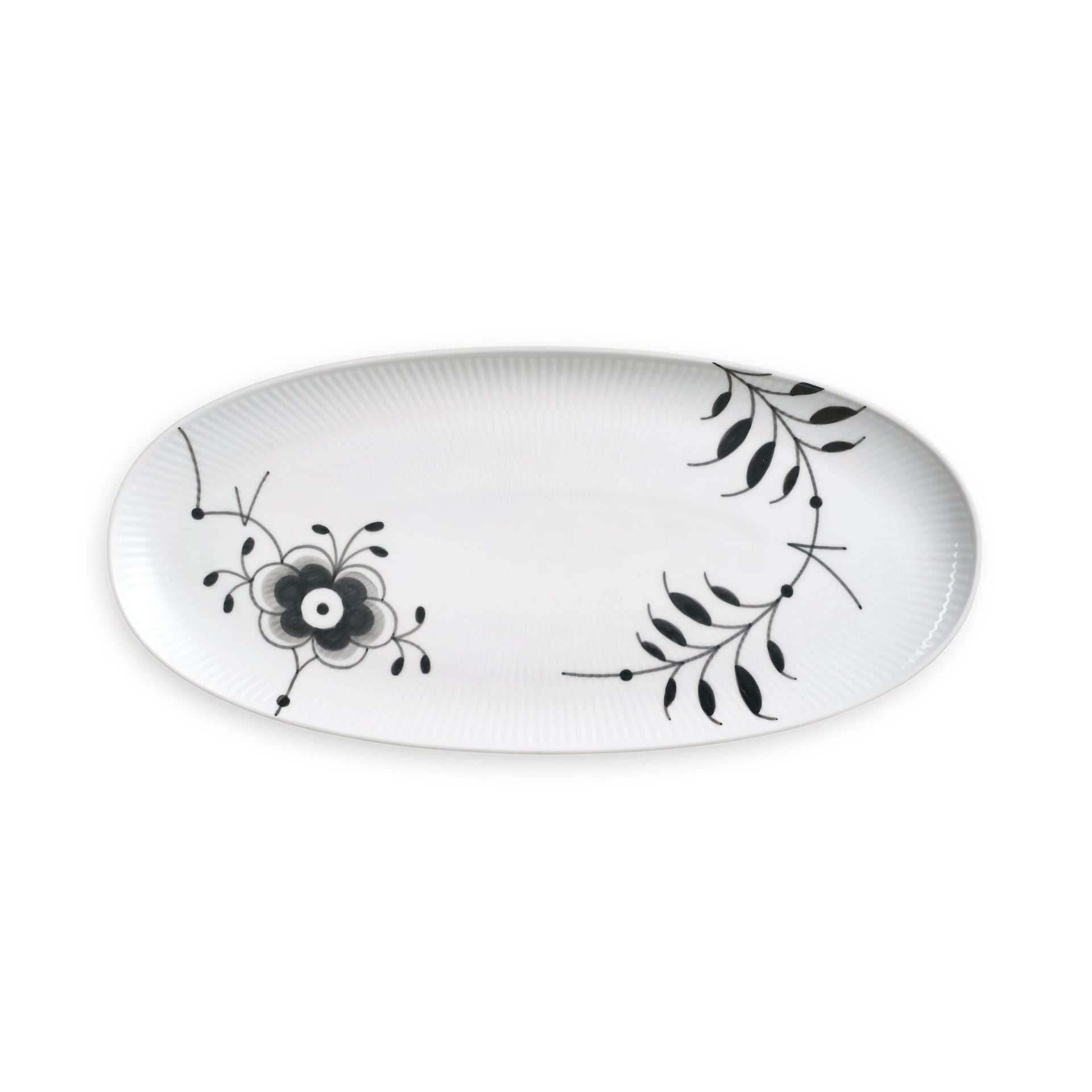 Black Fluted Mega Dish, 37 cm