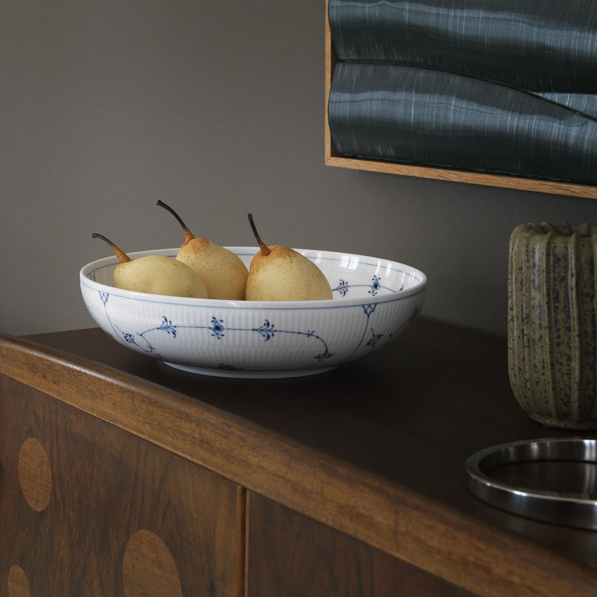 Blue Fluted Plain Bowl, 240 cl