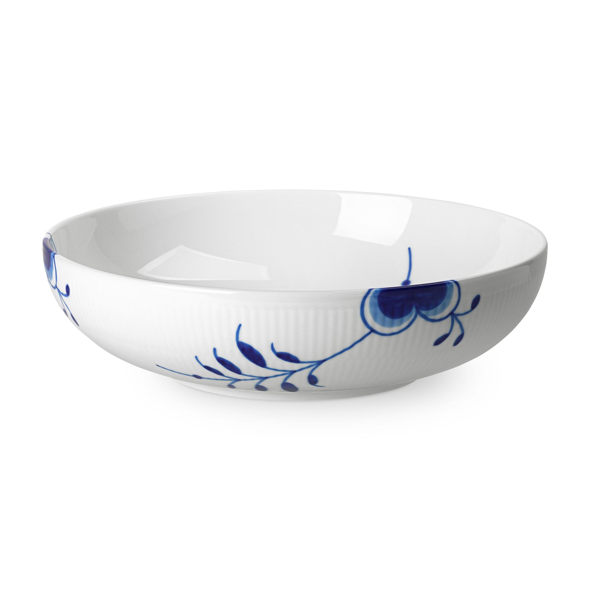 Blå Mega Riflet skål, 240 cl - Blue Fluted Mega Bowl, 240 cl