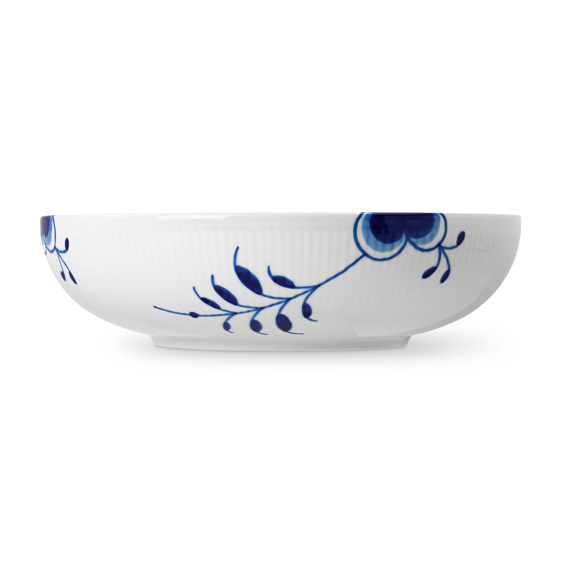 Blå Mega Riflet skål, 240 cl - Blue Fluted Mega Bowl, 240 cl