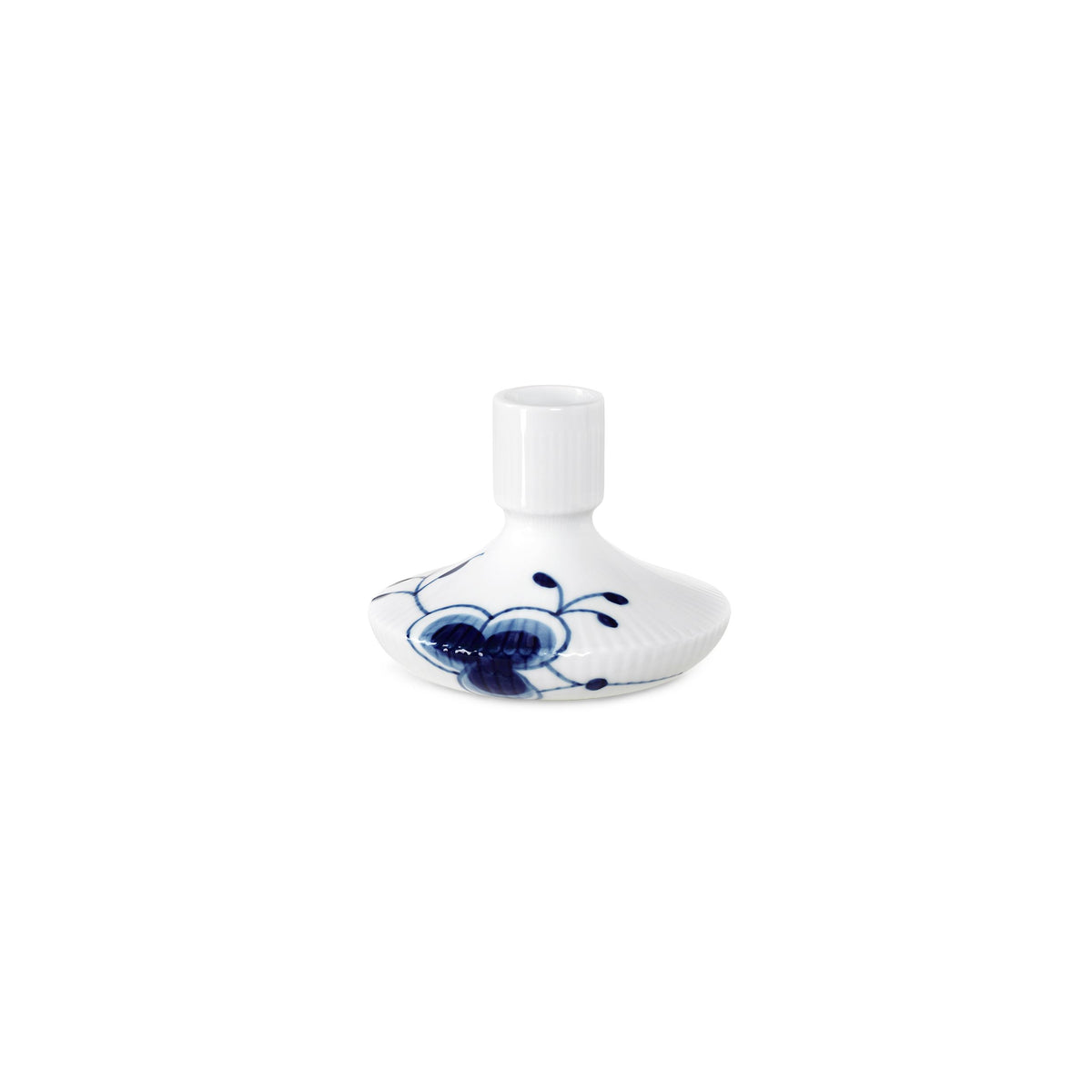 Blue Fluted Mega Candleholder, 8 cm